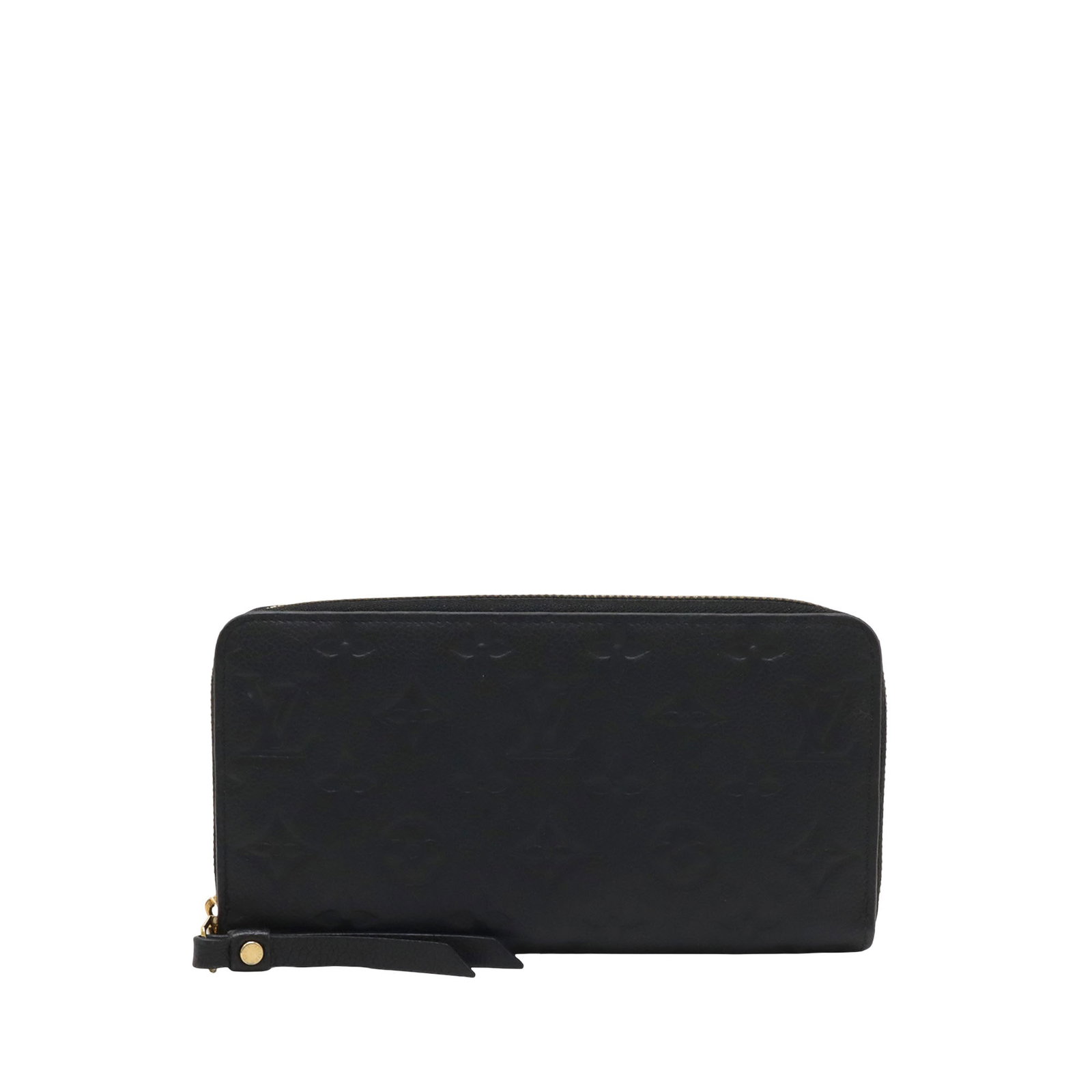 Louis Vuitton Zippy Long Wallet in Monogram Empreinte Leather: Louis Vuitton Zippy Long Wallet in Monogram Empreinte Leather Louis Vuitton Monogram Empreinte Zippy Long Wallet in black leather with a zip-around closure, interior zip pocket, and slip pockets. Made
