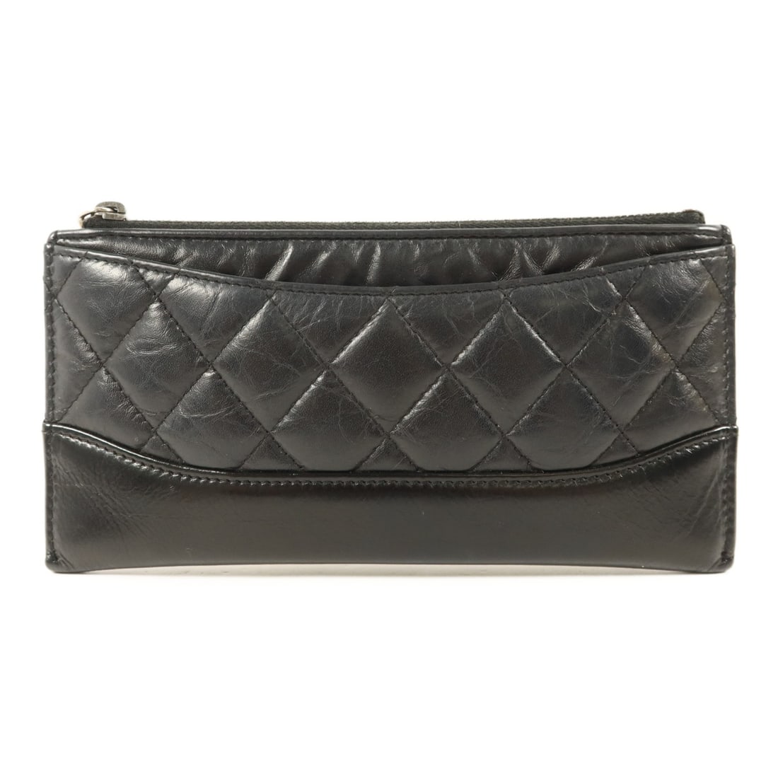 CHANEL CC Long Wallet Black Calfskin Leather Gold Tone Hardware: CHANEL CC Long Wallet Black Calfskin Leather Gold Tone Hardware A CHANEL long wallet in black calfskin leather with gold-tone CC hardware. It is a women's regular-size wallet made in France and featur