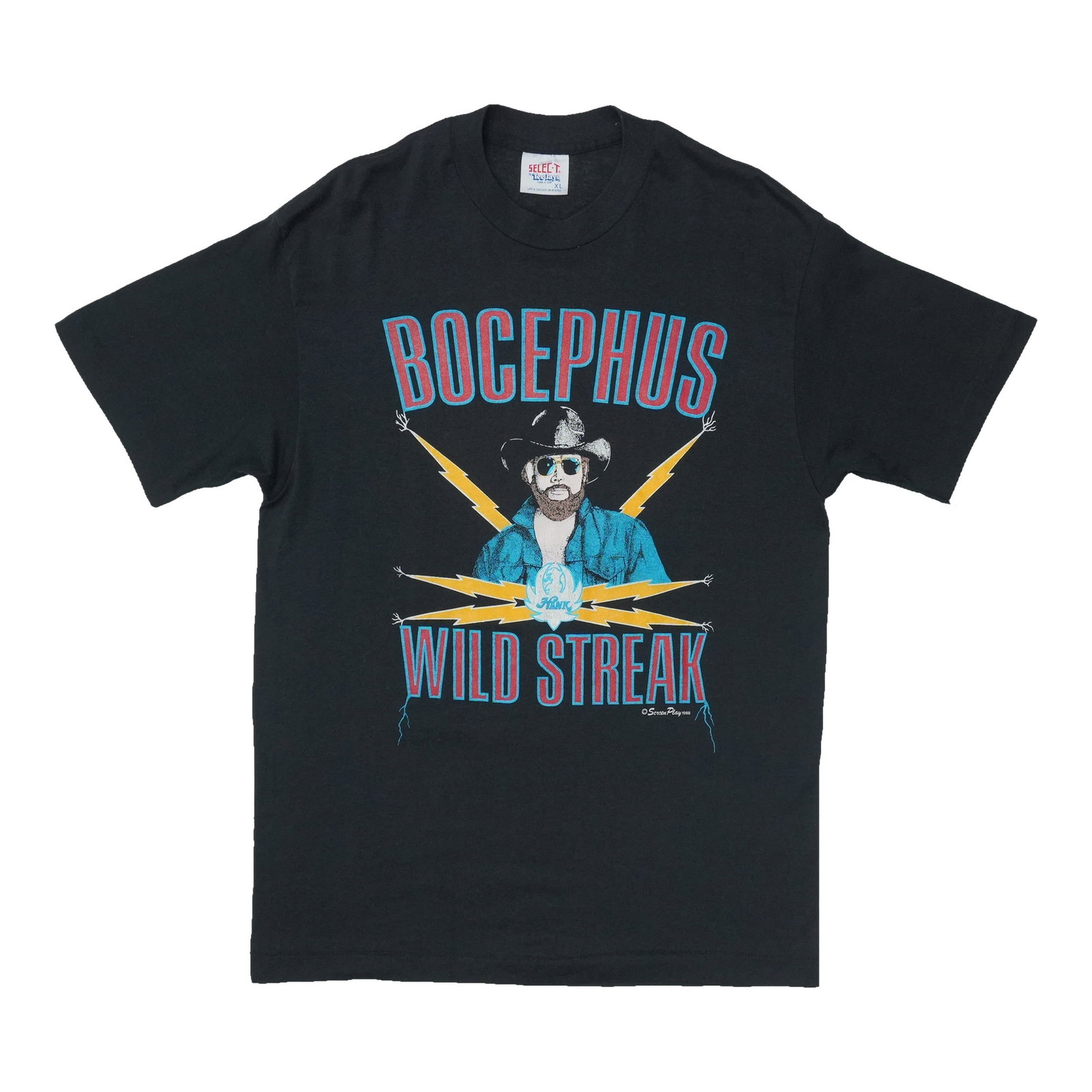 Vintage 1988 Hank Williams Jr Tour T Shirt Wild Streak: Vintage 1988 Hank Williams Jr Tour T Shirt Wild Streak Original vintage 1988 Hank Williams Jr. Wild Streak Tour shirt. This rare tee is a true vintage piece, not a modern reproduction, and is in excel
