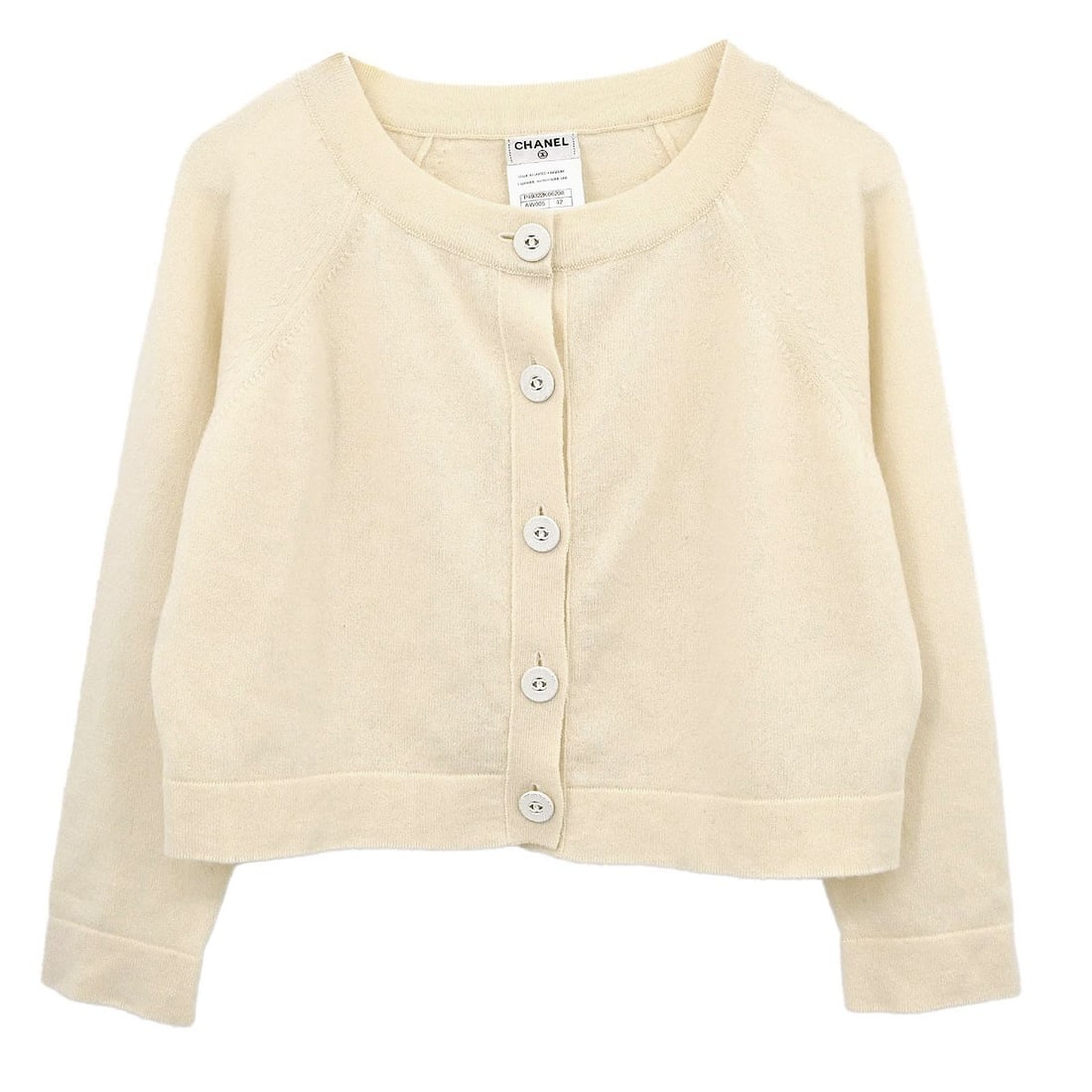 CHANEL P49322K06208 cashmere knit cardigan off white women size 42 (1 of 15)