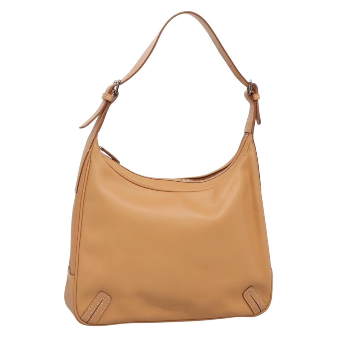 Beige Leather Shoulder Purse by Burberry 30cm by 20cm by 9cm: Beige Leather Shoulder Purse by Burberry 30cm by 20cm by 9cm This beige leather shoulder bag is designed for women and crafted by Burberry in England. It features a shoulder strap and metal fittings. 
