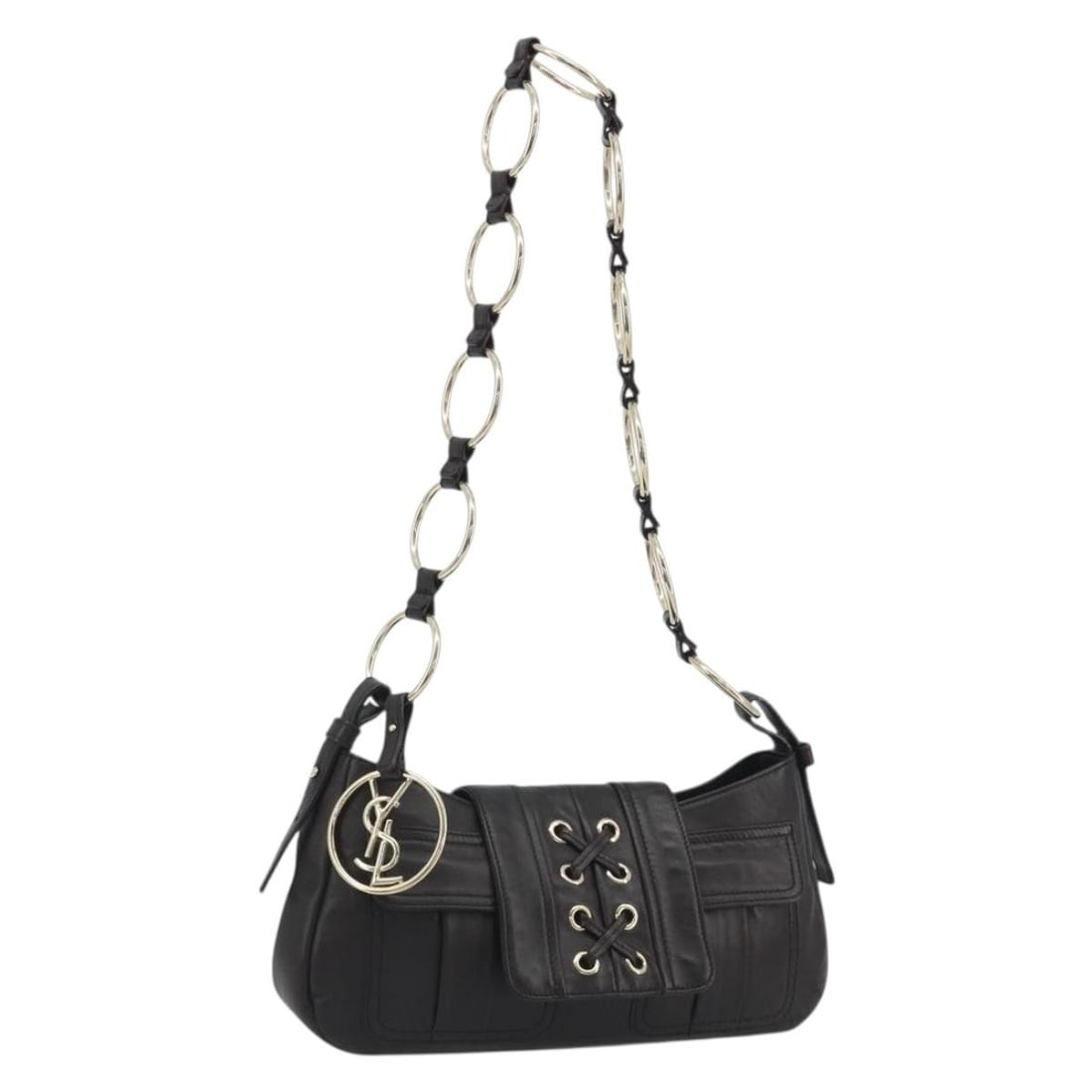 SAINT LAURENT 138957 Leather Shoulder Bag Brown Gold Tone: SAINT LAURENT 138957 Leather Shoulder Bag Brown Gold Tone Saint Laurent chain shoulder bag in brown leather with gold tone accents. This women's shoulder bag includes a dust bag and is made in Italy. 