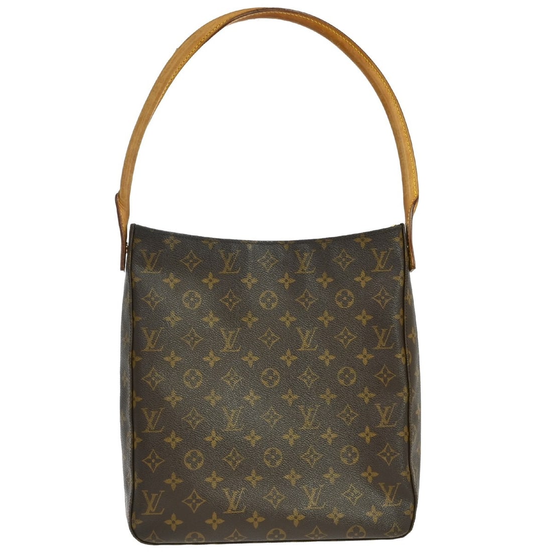 Louis Vuitton Monogram Looping Brown Canvas Shoulder Bag: Louis Vuitton Monogram Looping Brown Canvas Shoulder Bag Louis Vuitton Monogram Looping handbag in brown monogram canvas. This women's bag is made in France and is presented in fair condition, with vi