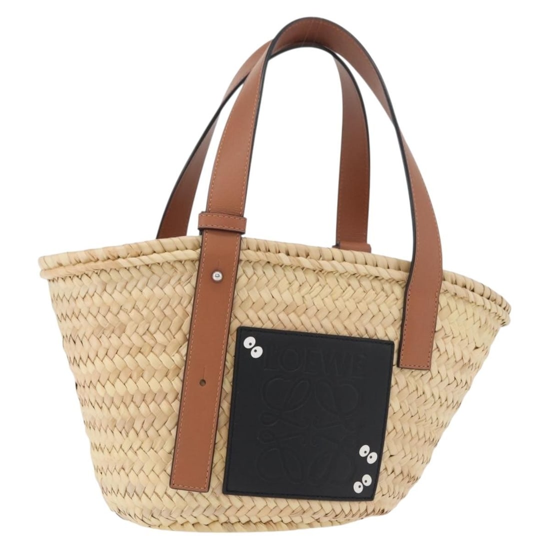 LOEWE Makkuro Kurosuke Small Basket Hand Bag Beige Spain: LOEWE Makkuro Kurosuke Small Basket Hand Bag Beige Spain LOEWE Small Basket My Neighbor Totoro Makkuro Kurosuke handbag in beige. Made in Spain, this women's handbag includes a dust bag and is present