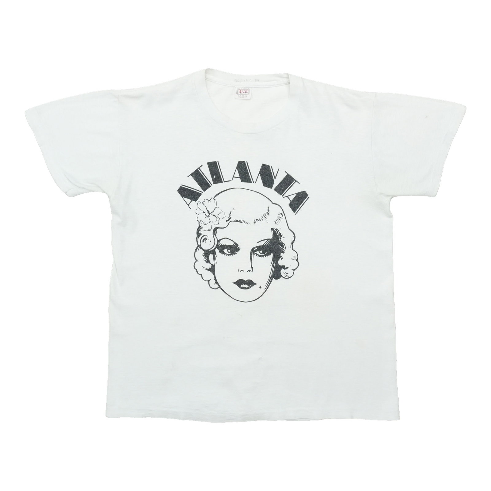 Vintage 1970s Atlanta Municipal Auditorium Cotton T Shirt Large: Vintage 1970s Atlanta Municipal Auditorium Cotton T Shirt Large Original vintage 1970s Atlanta Municipal Auditorium shirt in white cotton. This rare tee is described as a true vintage piece, not a mod