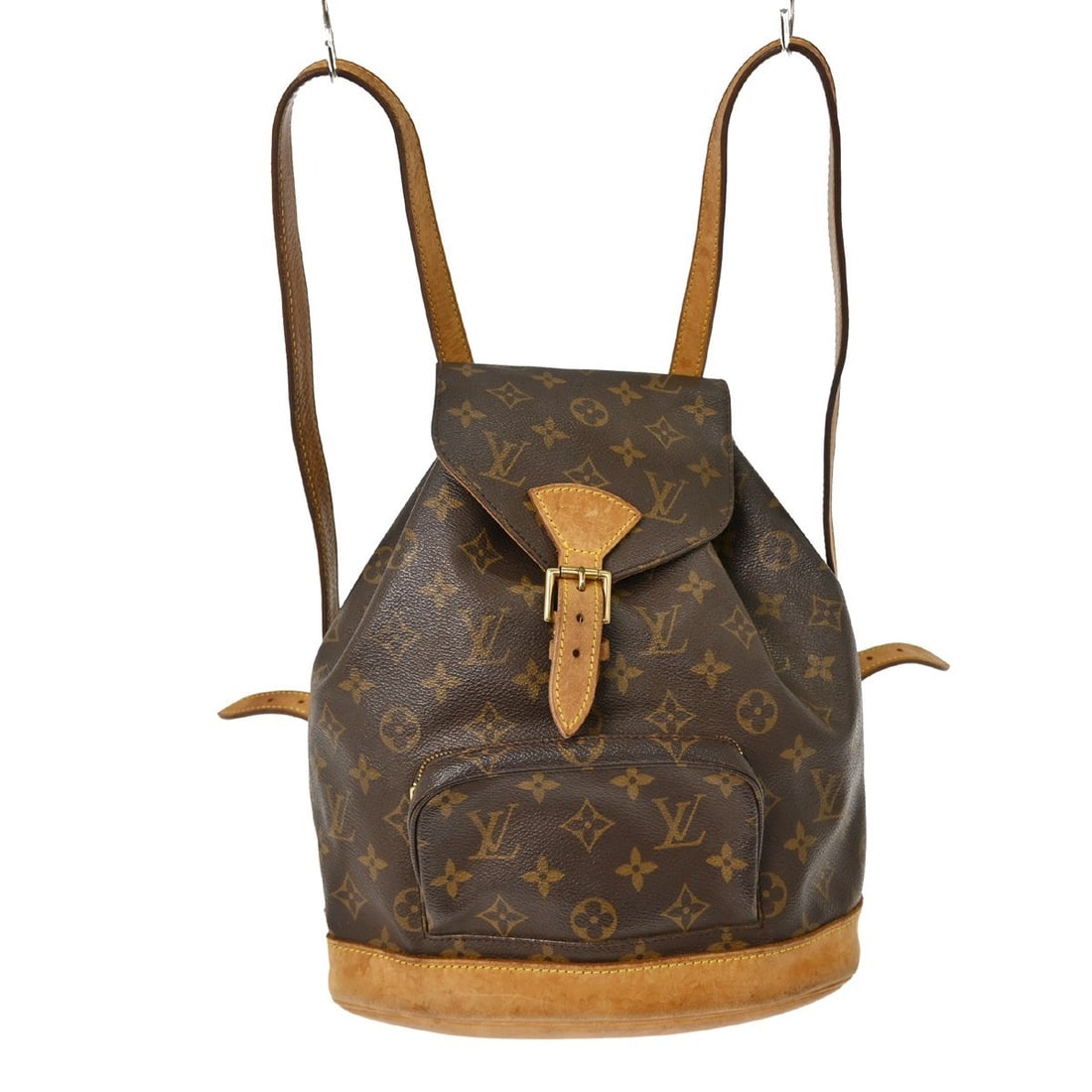 Louis Vuitton Montsouris Unisex Brown Canvas Backpack: Louis Vuitton Montsouris Unisex Brown Canvas Backpack Louis Vuitton Montsouris Monogram backpack in brown canvas. This unisex piece is made in France and is presented in fair condition, with visible w