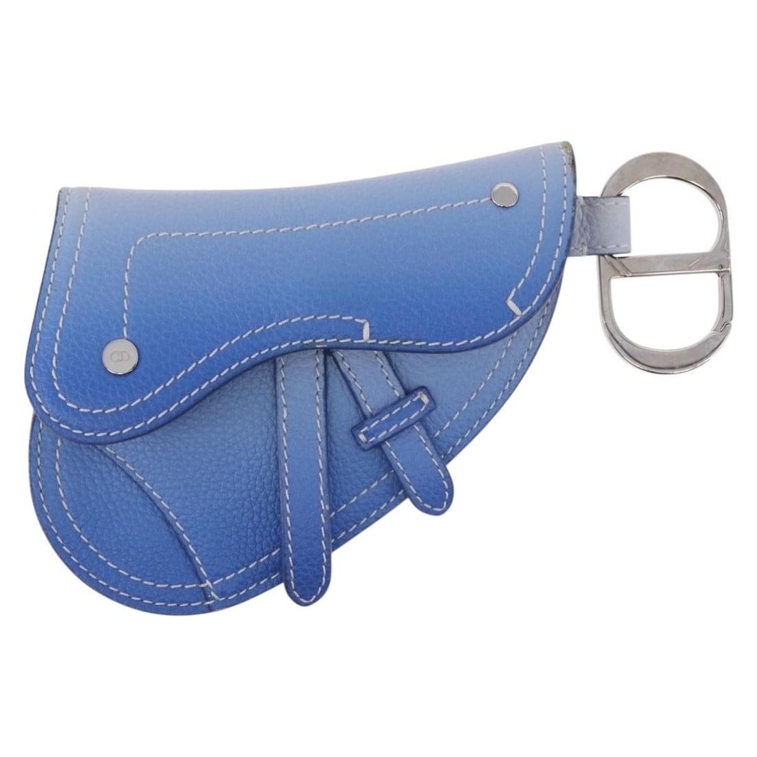 Christian Dior Saddle Wristlet Clutch Blue Leather: Christian Dior Saddle Wristlet Clutch Blue Leather Christian Dior Saddle Wristlet Clutch in blue leather. This women's clutch is made in Italy and is presented in good condition with light wear, light