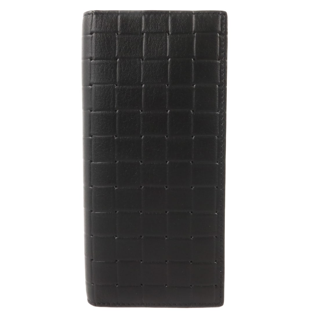BOTTEGA VENETA BV black calfskin long bifold wallet: BOTTEGA VENETA BV black calfskin long bifold wallet Long bifold wallet crafted from black calfskin leather with a streamlined design and organized interior. This men's wallet includes multiple open co