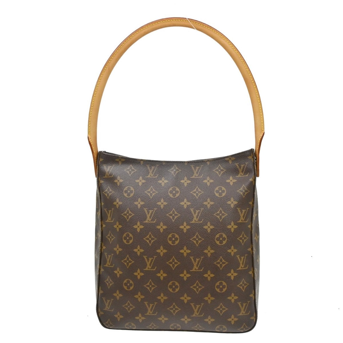 Louis Vuitton Looping GM Monogram Shoulder Bag M51145 Brown: Louis Vuitton Looping GM Monogram Shoulder Bag M51145 Brown Vintage Louis Vuitton Looping GM shoulder bag in brown Monogram canvas with leather trim and a beige leather shoulder strap. Made in France,