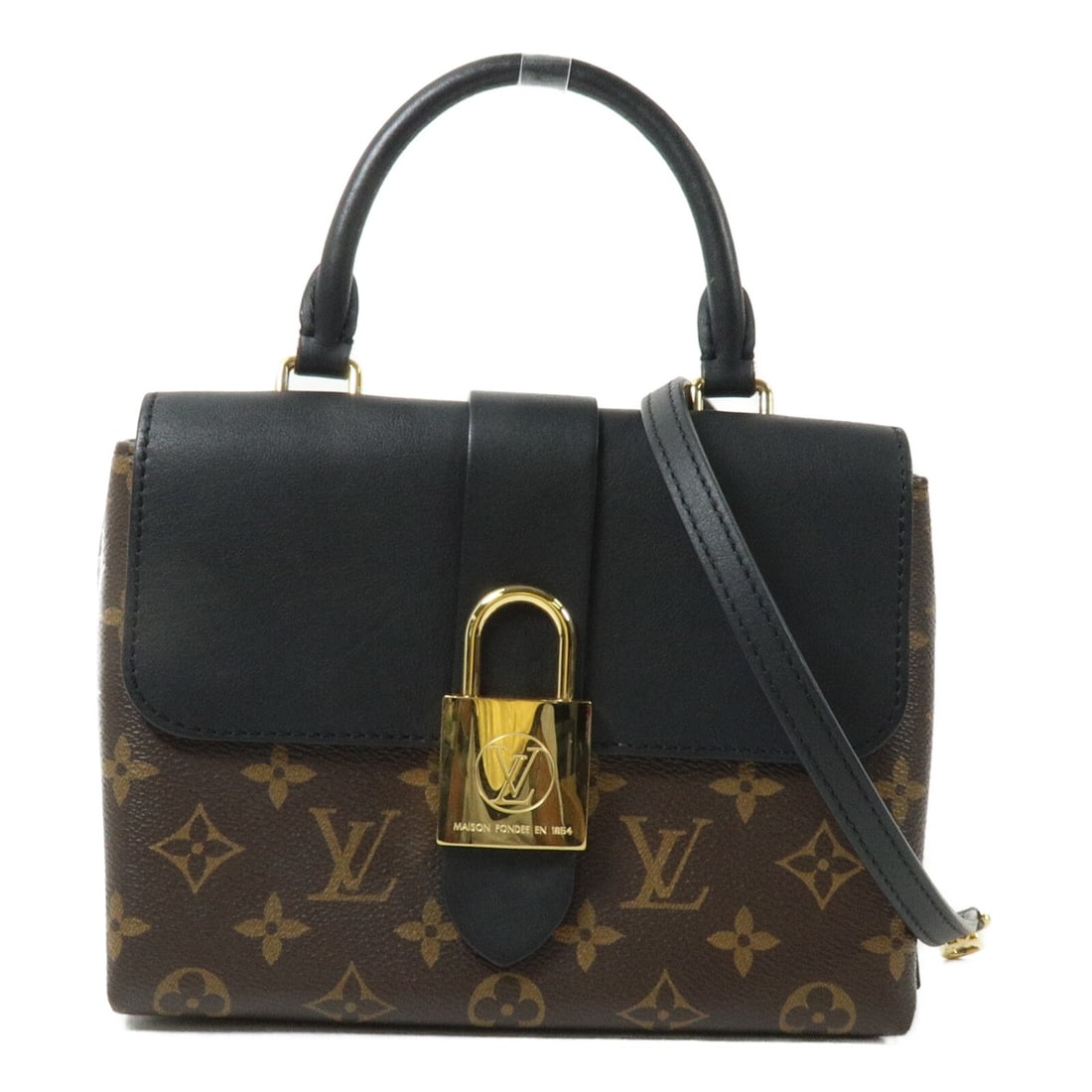 Louis Vuitton Locky BB M44144 2 Way Shoulder Bag Monogram Black Brown: Louis Vuitton Locky BB M44144 2 Way Shoulder Bag Monogram Black Brown Louis Vuitton Locky BB 2-way shoulder bag in Monogram and black PVC coated canvas. This women's bag features a structured compact 