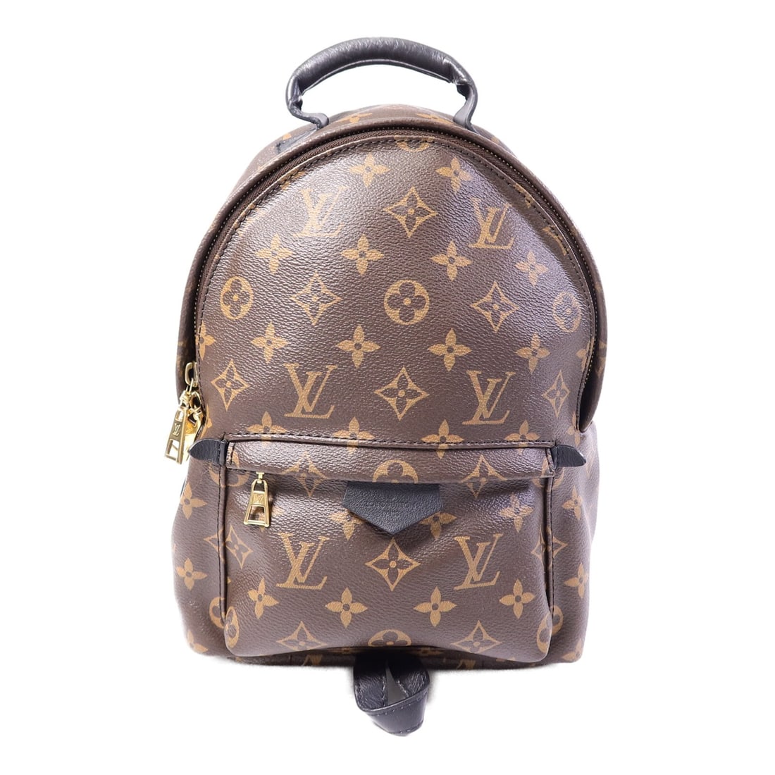 Louis Vuitton Palm Springs PM Monogram Backpack M44871 Brown: Louis Vuitton Palm Springs PM Monogram Backpack M44871 Brown Louis Vuitton Palm Springs PM backpack in brown Monogram PVC coated canvas. This women's rucksack backpack features zippered storage inside