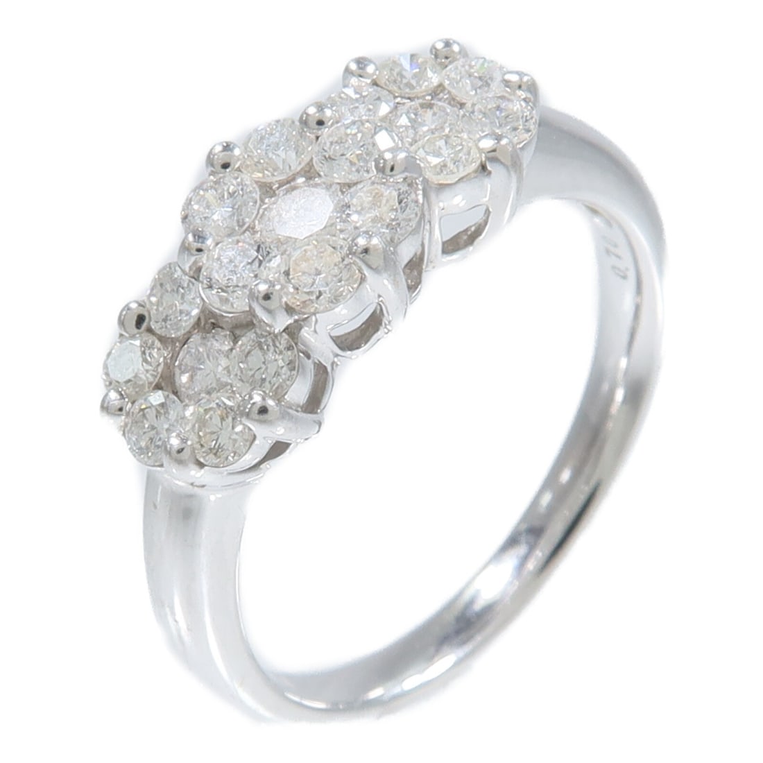 18K White Gold Diamond Ring Size 6.25 (1 of 9)