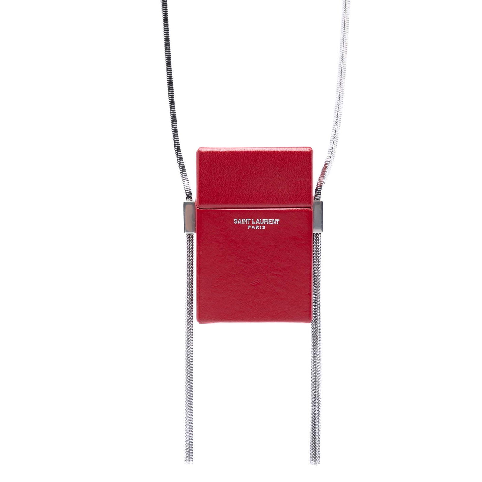 Saint Laurent Smoking Box Mini Lambskin Crossbody Bag Red (1 of 6)