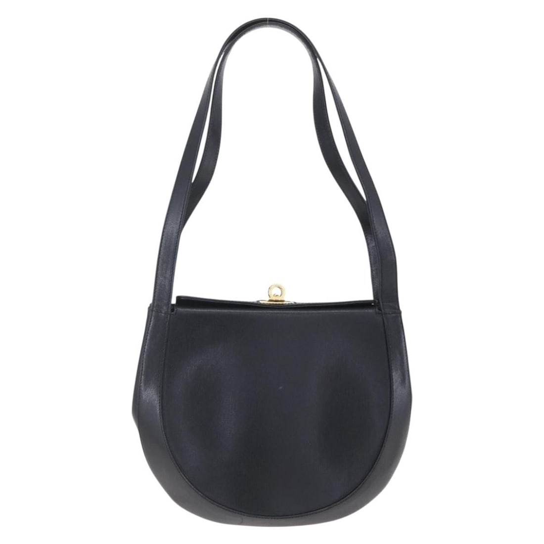 Salvatore Ferragamo Gancini black leather shoulder bag: Salvatore Ferragamo Gancini black leather shoulder bag Salvatore Ferragamo Gancini leather bag in black, designed for women. Made in Italy, this piece measures 30 cm x 24 cm x 14 cm. Condition is good