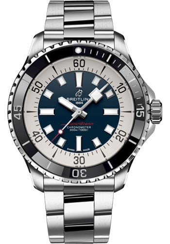 Breitling A17376211C1A1 Superocean Automatic mens watch blue dial bracelet (1 of 8)