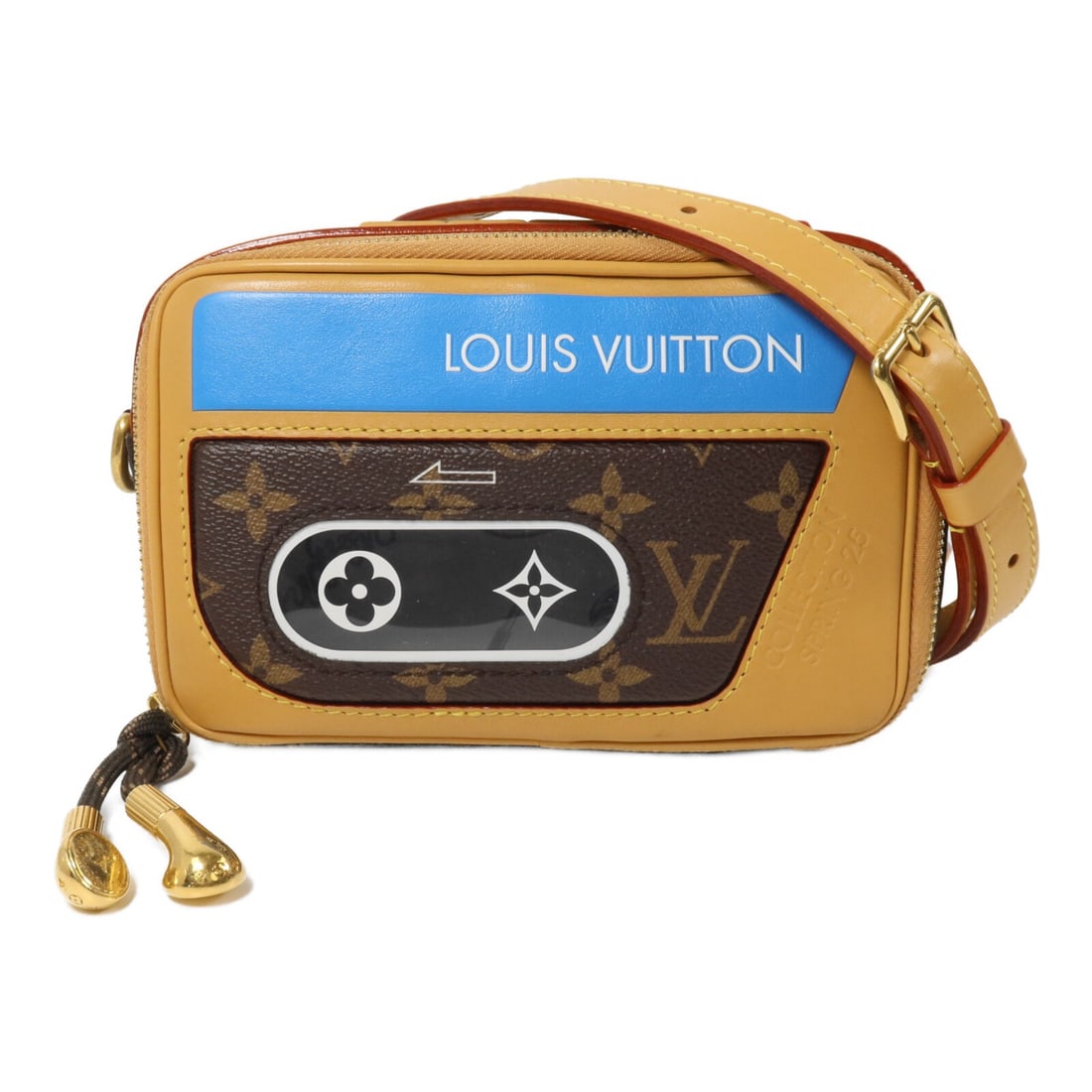 Louis Vuitton M14062 Baladeur Monogram Shoulder Wallet Bag Brown: Louis Vuitton M14062 Baladeur Monogram Shoulder Wallet Bag Brown Louis Vuitton Baladeur wearable wallet shoulder bag in brown Monogram PVC coated canvas with calfskin trim. This unisex shoulder bag in