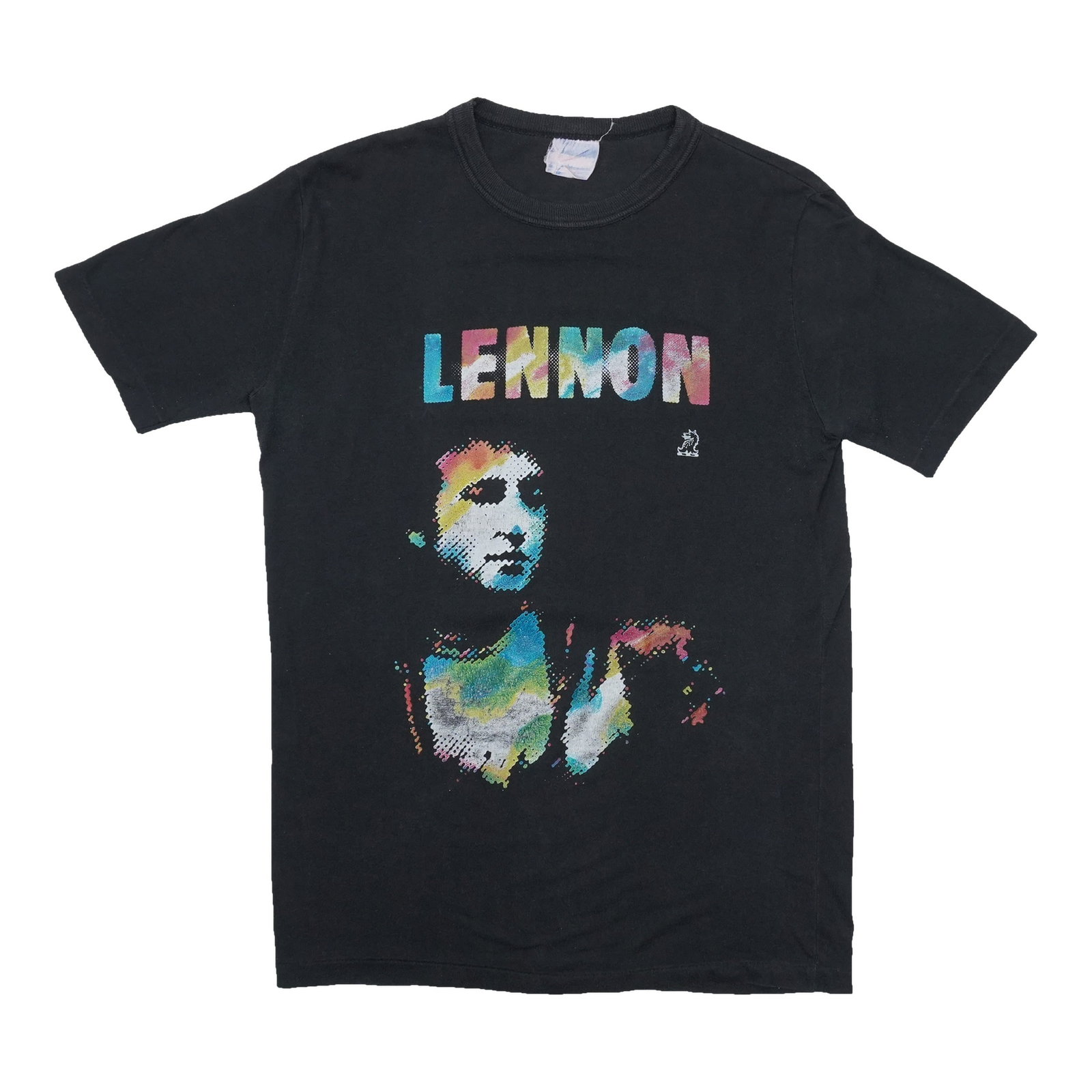 Vintage 1980s John Lennon Black Cotton T Shirt (1 of 4)