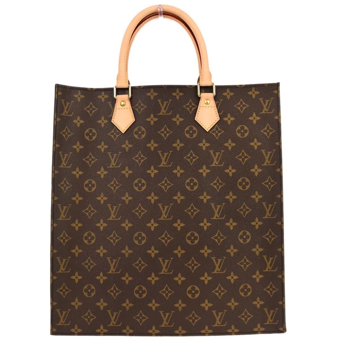 Louis Vuitton Sac Plat Monogram Canvas Tote Bag Brown M51140: Louis Vuitton Sac Plat Monogram Canvas Tote Bag Brown M51140 Louis Vuitton Sac Plat tote handbag in brown Monogram canvas with leather trim and an open top design. This medium tote features inner pock