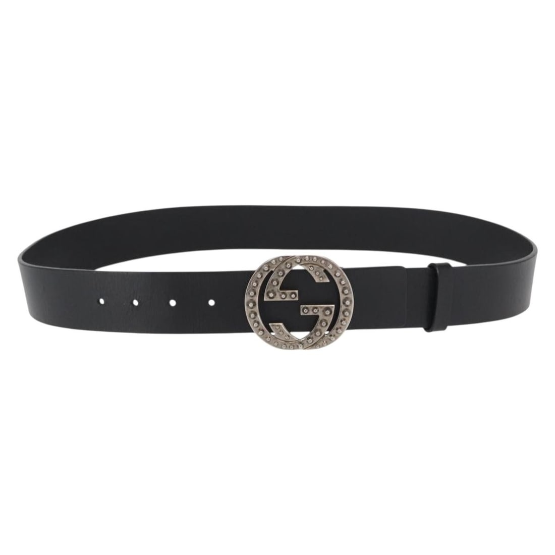 Gucci 309253 Womens Black Leather Belt 39.8in Italy (1 of 18)