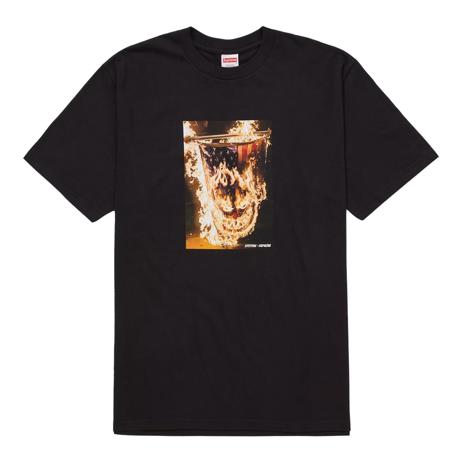 Supreme x Spitfire Flag Graphic T Shirt Black Medium (1 of 2)