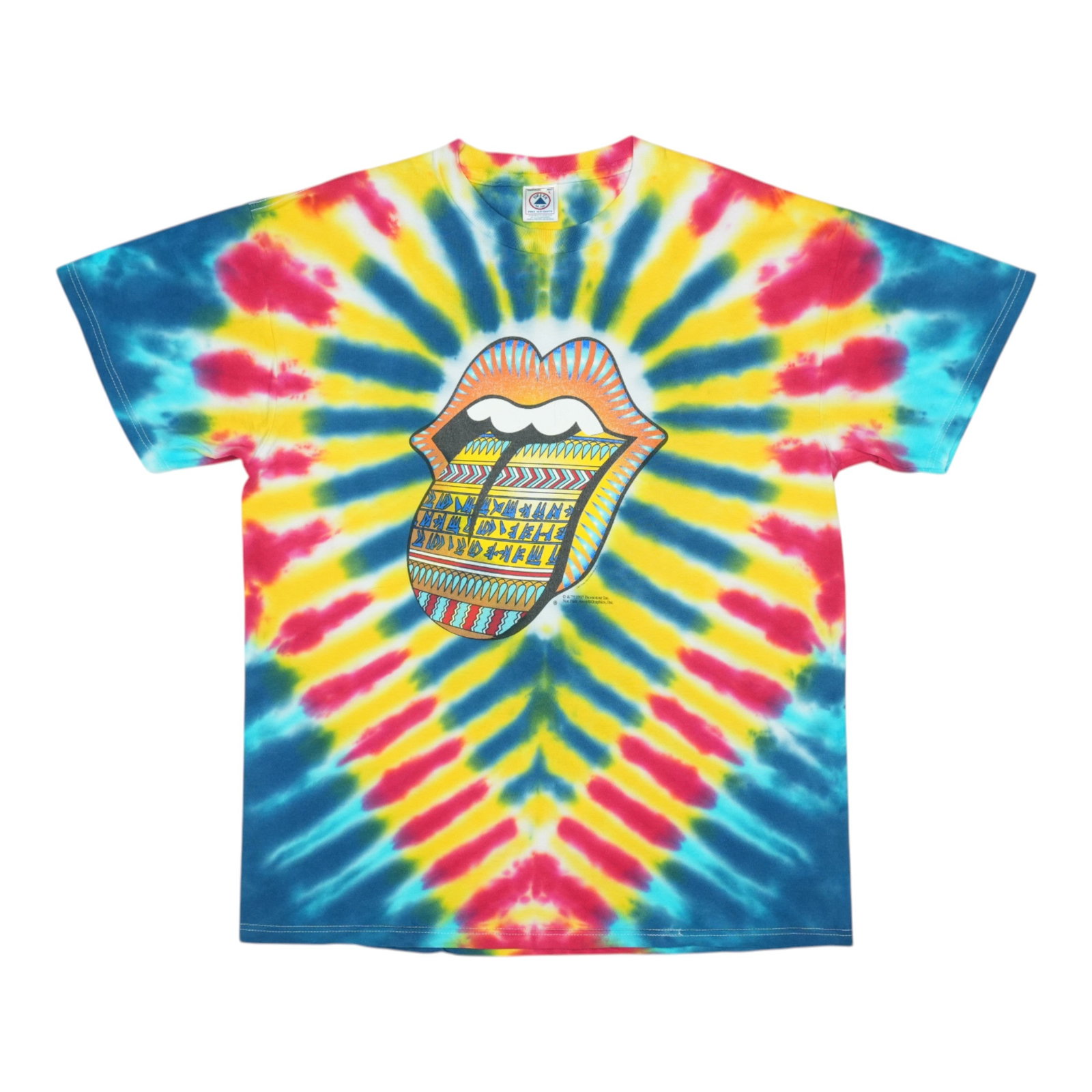 Rolling Stones Bridges To Babylon 1997 vintage tie dye cotton shirt Large (1 of 6)