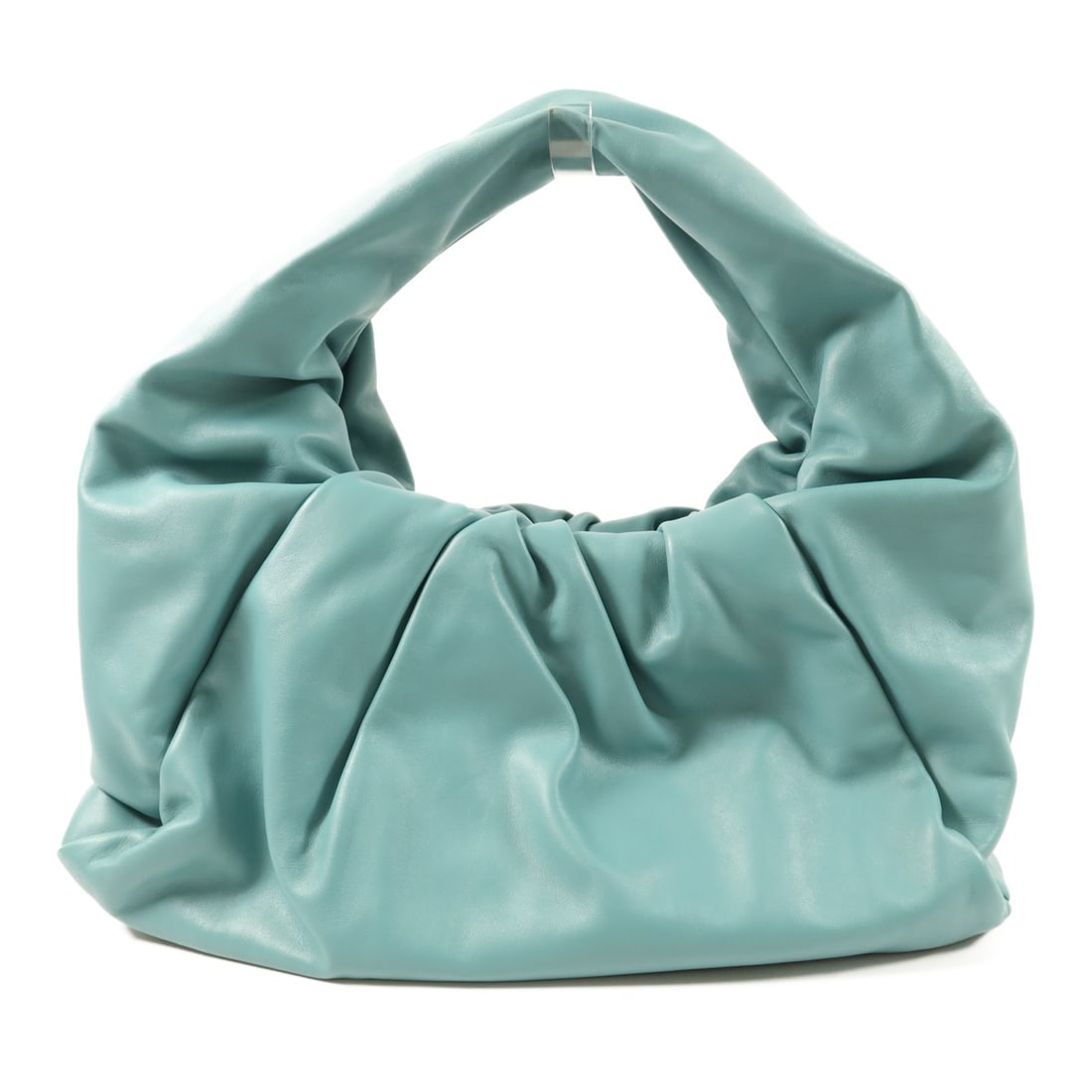 BOTTEGA VENETA BO9221771B Green Calfskin Leather Handbag: BOTTEGA VENETA BO9221771B Green Calfskin Leather Handbag Bottega Veneta handbag in green calfskin (cowhide) leather, made in Italy. This women's regular-size bag features a magnetic pocket and comes w