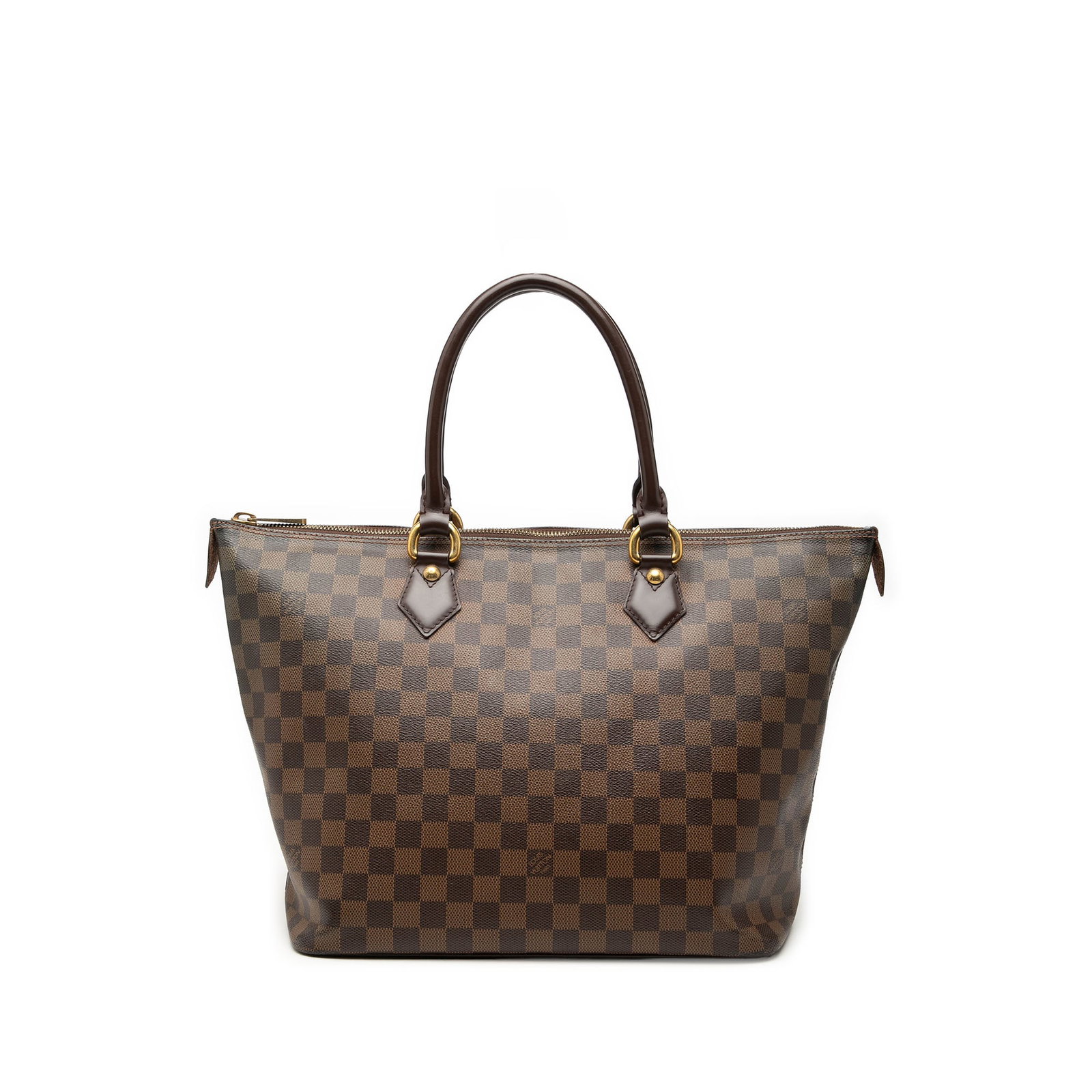 Louis Vuitton Saleya MM Damier Ebene brown shoulder bag: Louis Vuitton Saleya MM Damier Ebene brown shoulder bag Louis Vuitton Damier Ebene Saleya MM tote bag with a damier ebene canvas body, rolled leather straps, top zip closure, and interior slip pockets