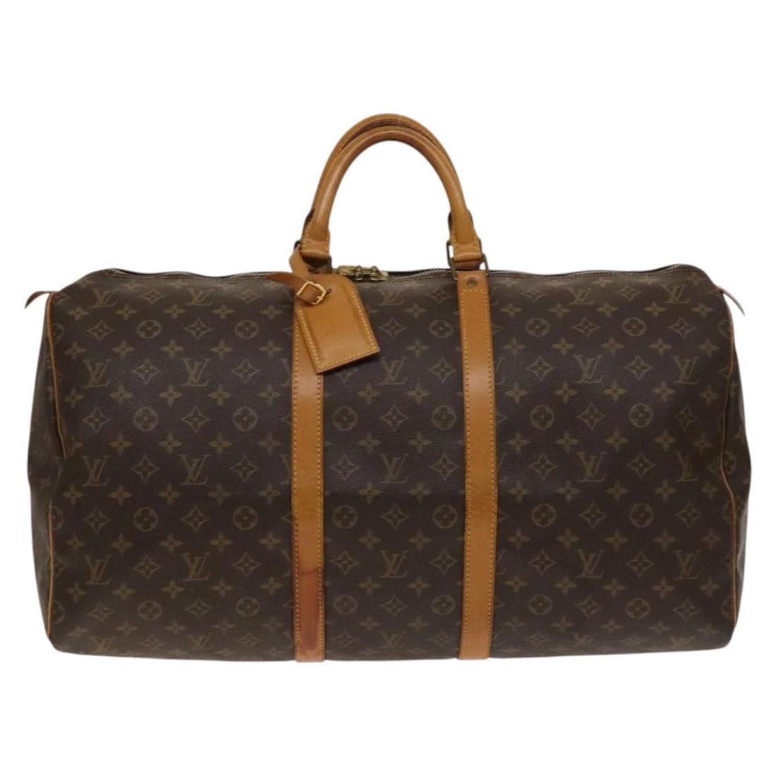 Louis Vuitton Monogram Canvas Keepall Travel Bag 55cm: Louis Vuitton Monogram Canvas Keepall Travel Bag 55cm The Louis Vuitton Keepall Bag features the iconic monogram canvas suitable for unisex use. This spacious travel bag measures 55cm x 27cm x 25cm an