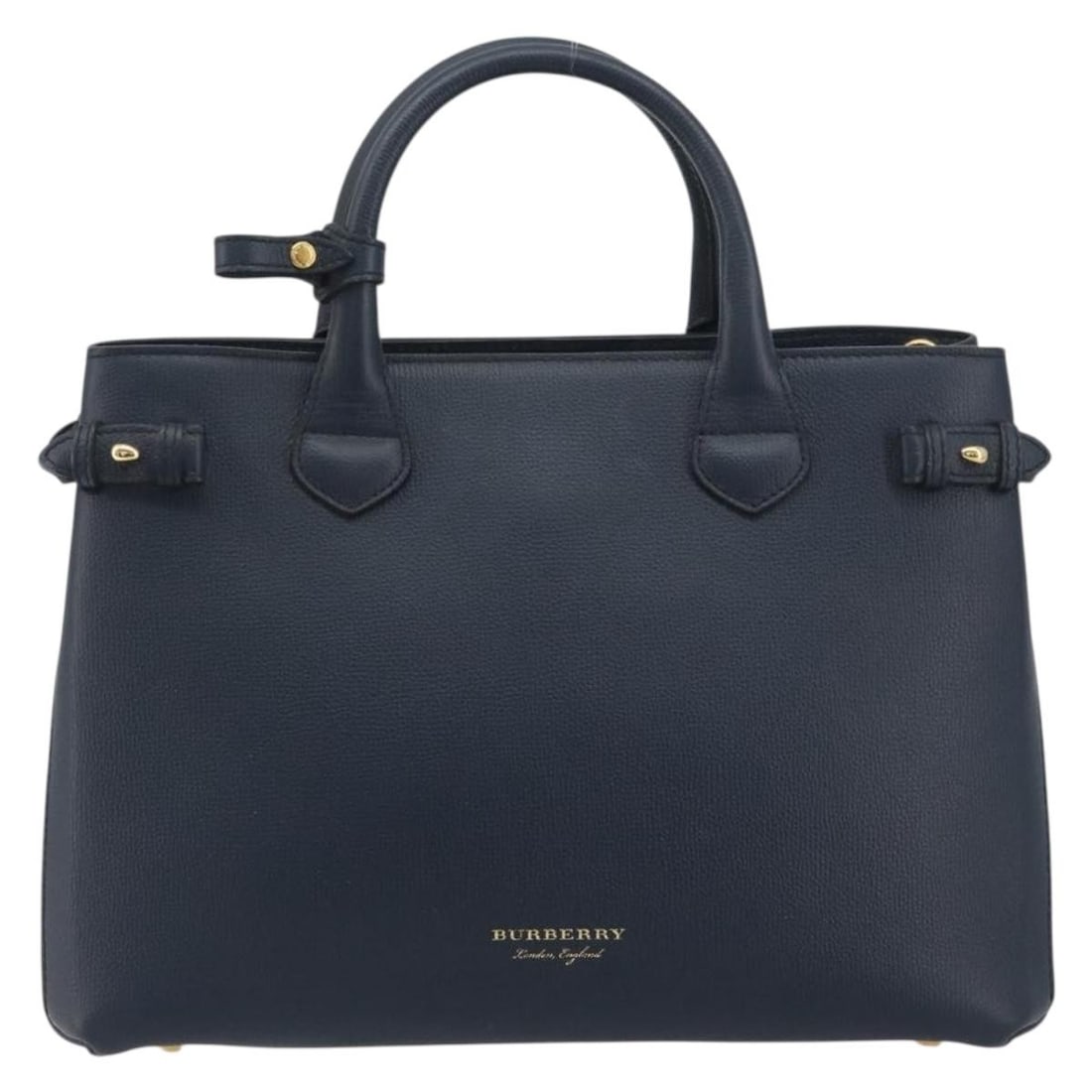 Burberry Banner Tote Navy Leather Handbag House Check Canvas: Burberry Banner Tote Navy Leather Handbag House Check Canvas Burberry Banner Tote in navy leather and House Check canvas. This female tote is made in the United Kingdom and measures 34 cm x 25 cm x 15