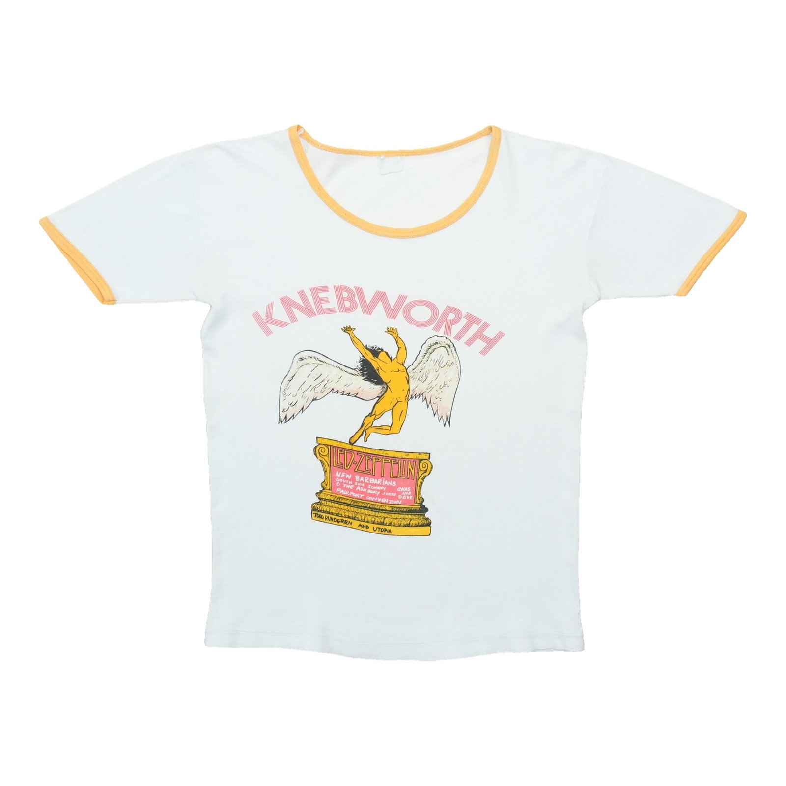 Vintage 1979 Led Zeppelin Knebworth White Concert T Shirt: Vintage 1979 Led Zeppelin Knebworth White Concert T Shirt Original vintage 1979 Led Zeppelin Knebworth Concert Shirt. This rare tee is described as a true vintage shirt, not a modern reproduction. It 