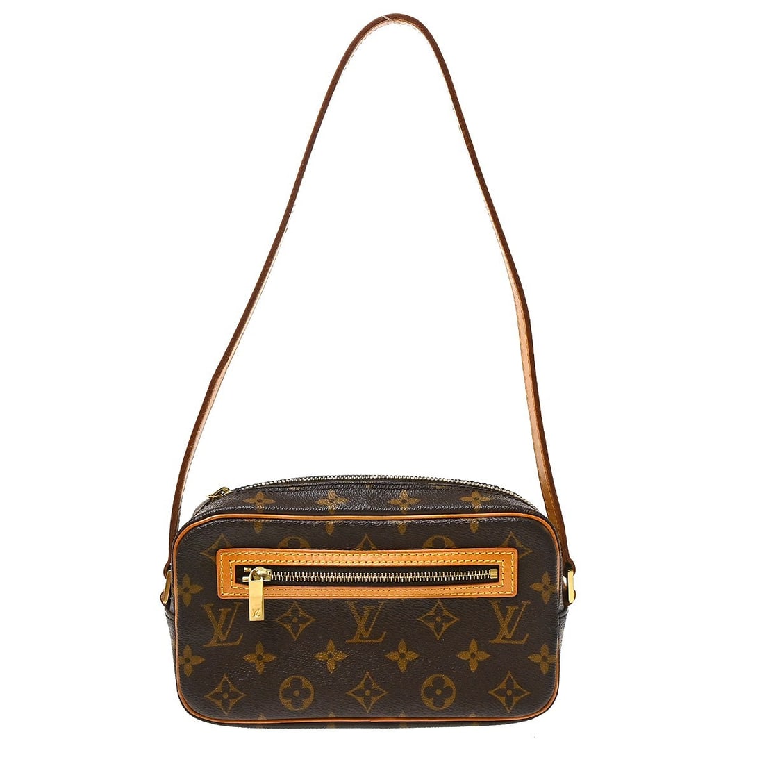 Louis Vuitton Cite Pochette Monogram Canvas Shoulder Bag M51183: Louis Vuitton Cite Pochette Monogram Canvas Shoulder Bag M51183 Louis Vuitton Pochette Cite shoulder bag in Monogram canvas and leather, made in France. It features a zip closure, double handles, Alca