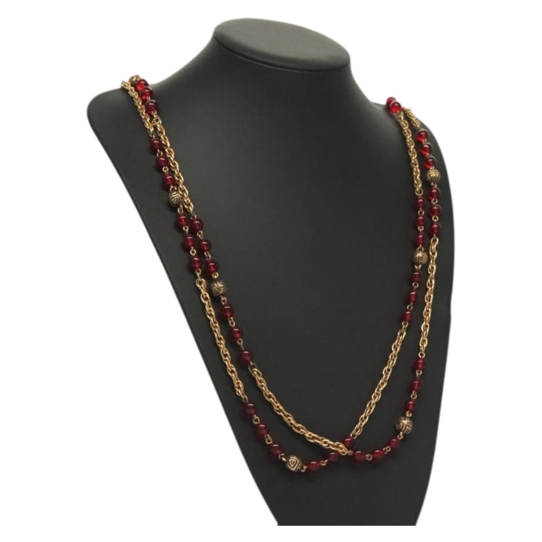 CHANEL CC Coco Mark Gold Tone Metal Necklace 90cm: CHANEL CC Coco Mark Gold Tone Metal Necklace 90cm Authentic CHANEL Coco Mark necklace in gold-tone metal. Made in France, this women's necklace features the iconic CC motif and shows reasonable wear f
