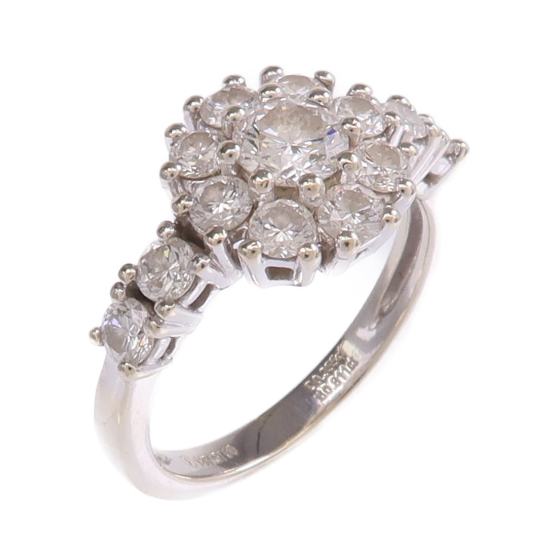 18K White Gold Diamond Ring Size 5.25 for Women (1 of 9)