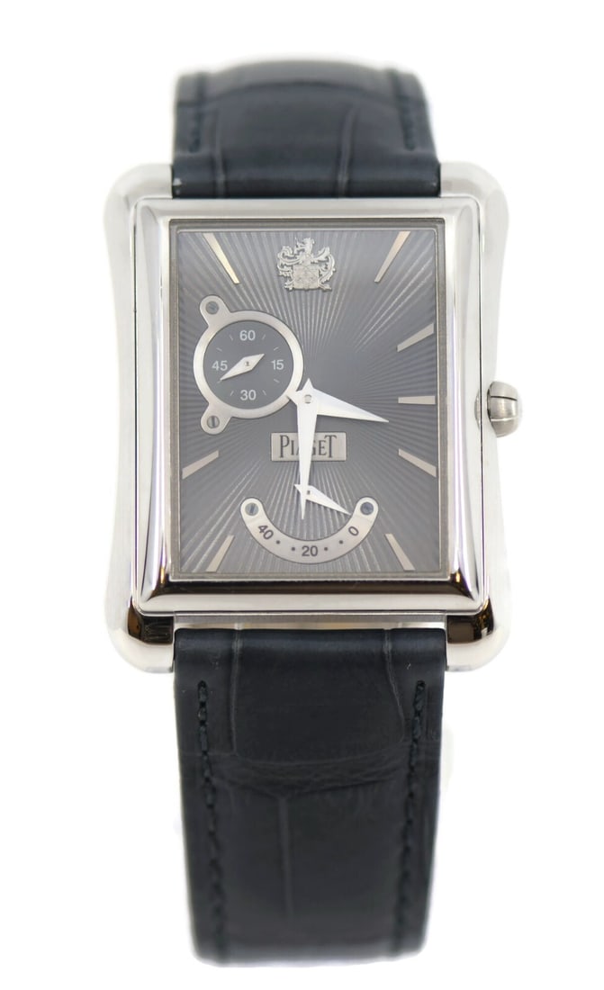 Piaget Emperador Limited Edition 18K White Gold Watch Ref P10566: Piaget Emperador Limited Edition 18K White Gold Watch Ref P10566 Discover the elegance of the Piaget Emperador Limited Edition wristwatch, crafted from luxurious 18K white gold. This exceptional timep