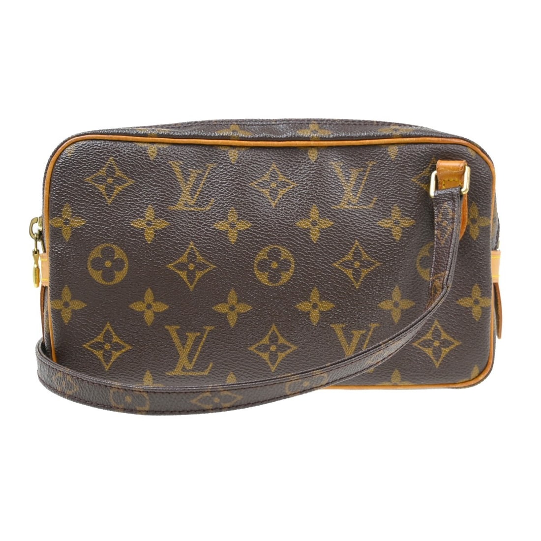Louis Vuitton Marly Bandouliere Monogram Shoulder Bag M51828: Louis Vuitton Marly Bandouliere Monogram Shoulder Bag M51828 Vintage Louis Vuitton Marly Bandouliere shoulder bag in Monogram canvas with leather trim and a zip closure. This mini shoulder bag is made