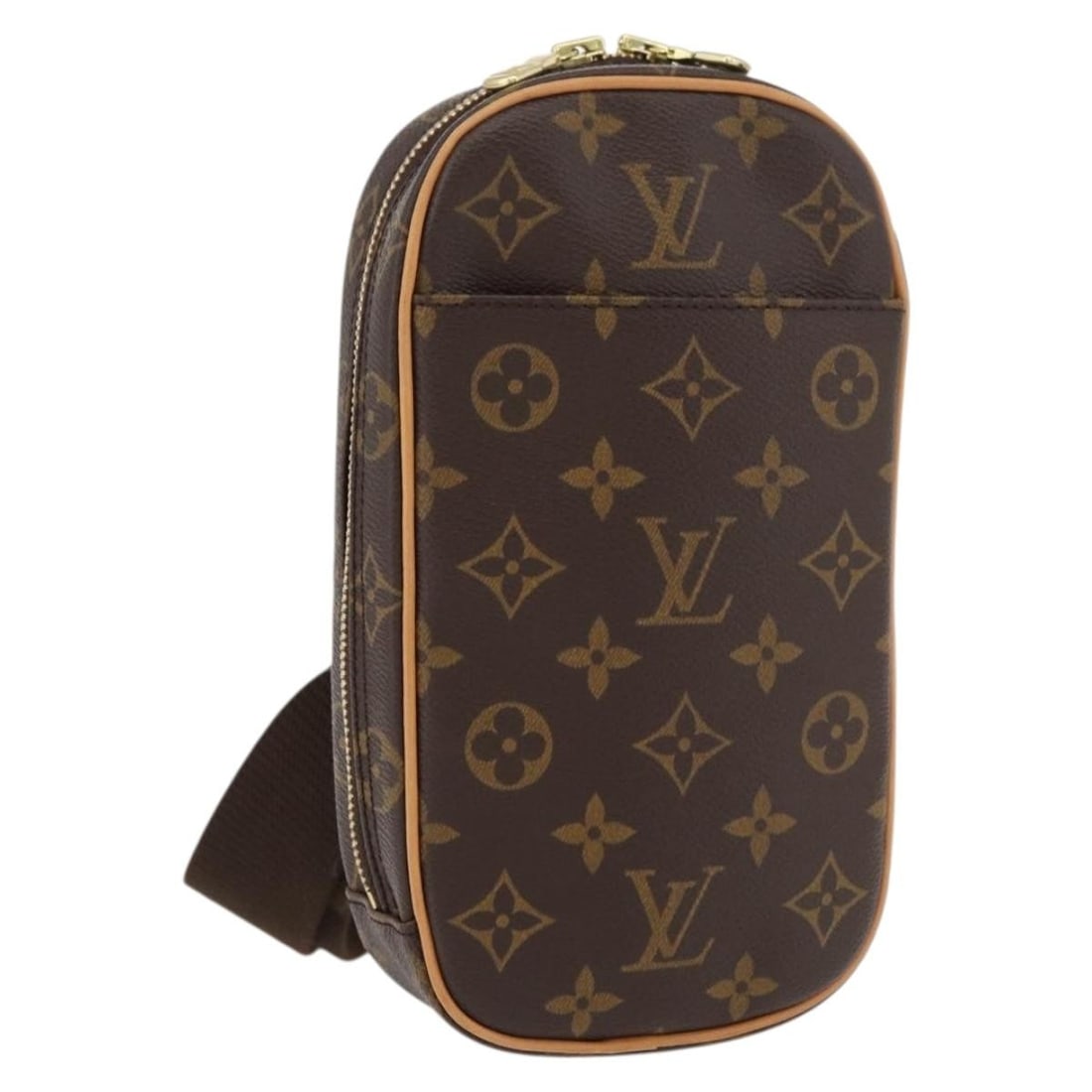 Louis Vuitton Pochette Gange Monogram Canvas Shoulder Bag M51870: Louis Vuitton Pochette Gange Monogram Canvas Shoulder Bag M51870 Louis Vuitton Monogram Pochette Gange shoulder bag in Monogram Canvas, made in Spain. This women's bag measures approximately 13.5 cm w