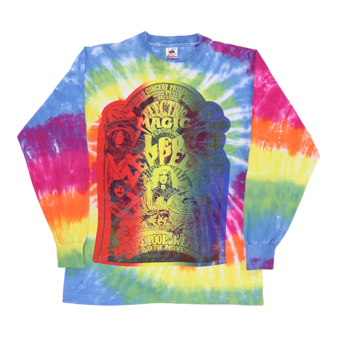 Led Zeppelin vintage long sleeve shirt tie dye cotton Large (1 of 6)