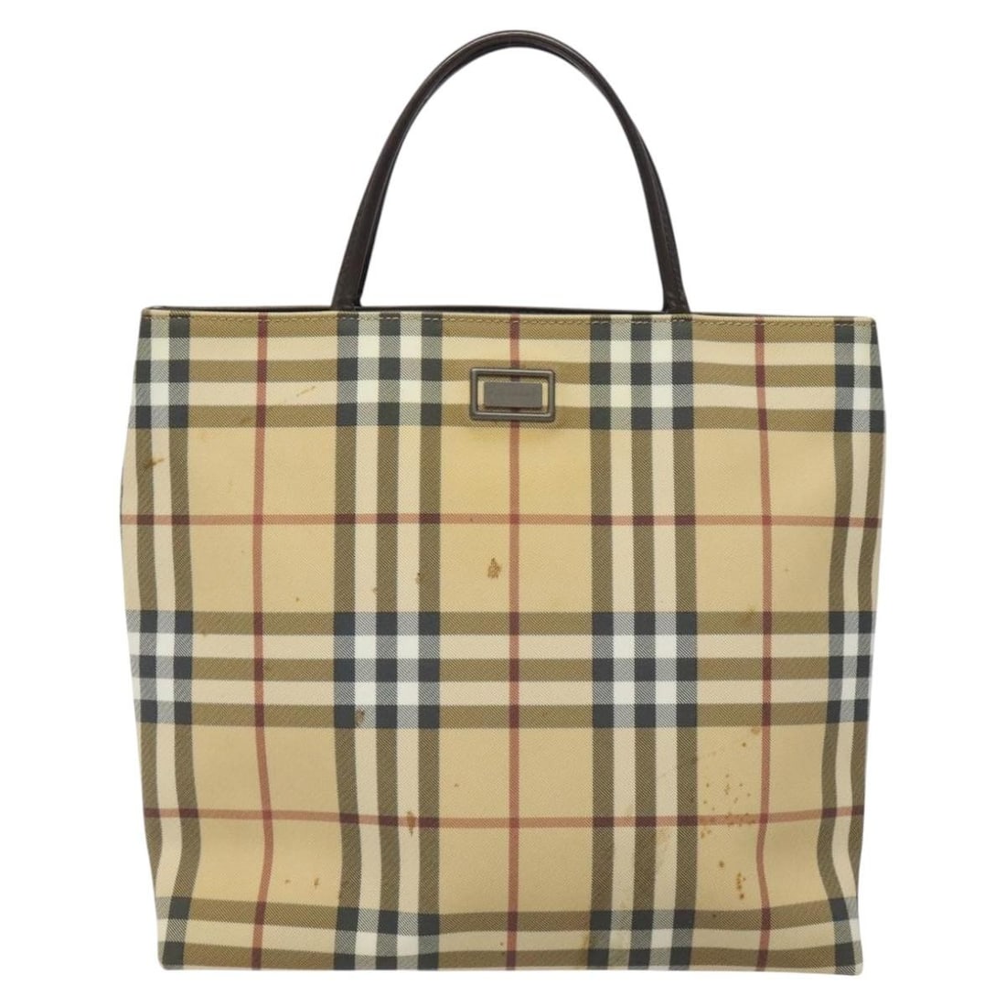Beige Canvas Nova Check Shoulder Bag by Burberry 28cm x 26cm x 10cm: Beige Canvas Nova Check Shoulder Bag by Burberry 28cm x 26cm x 10cm This Burberry Nova Check Handbag features the iconic Nova Check canvas in beige. Designed for women, it offers a spacious interior w