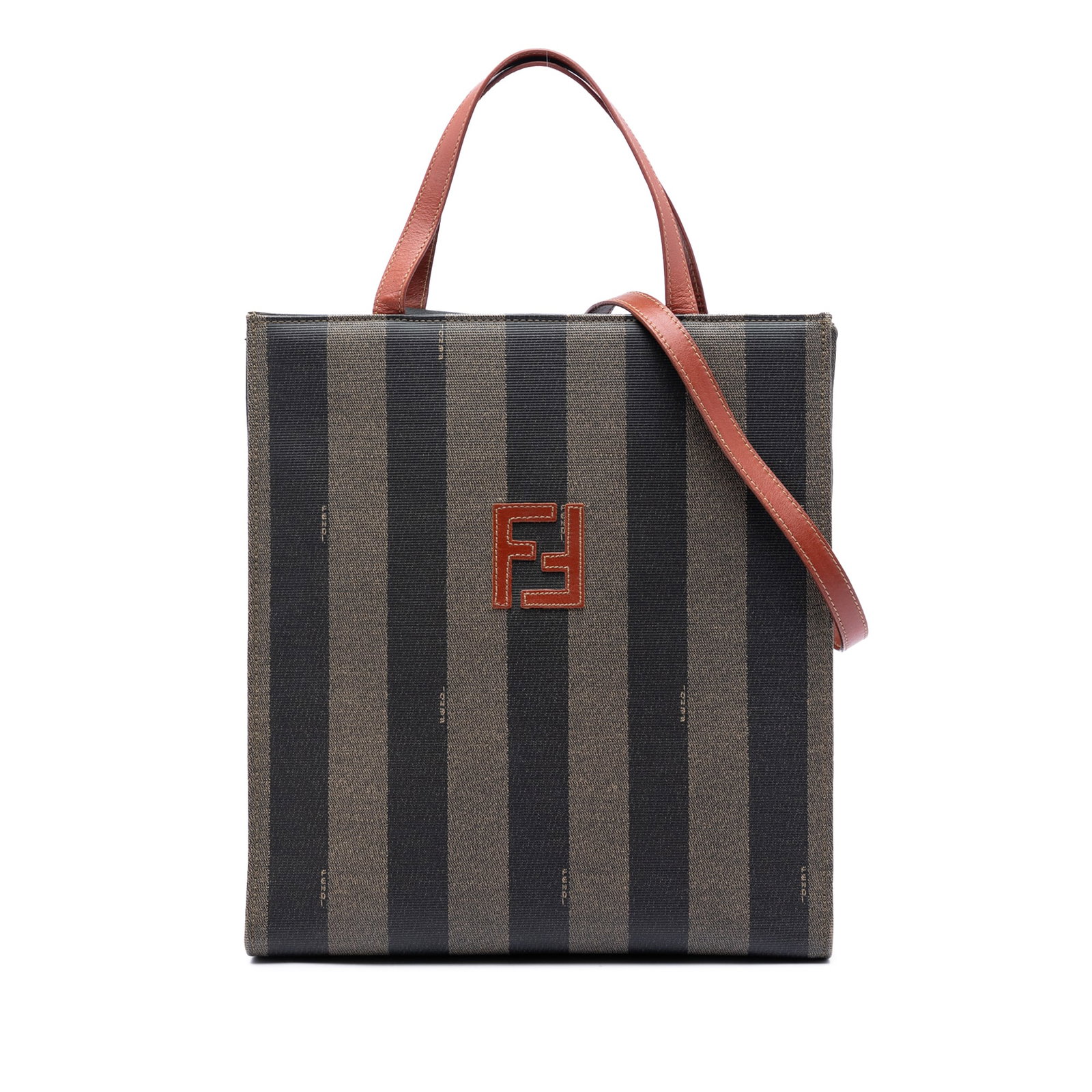 Fendi Pequin FF Convertible Backpack in Brown Coated Canvas (1 of 5)
