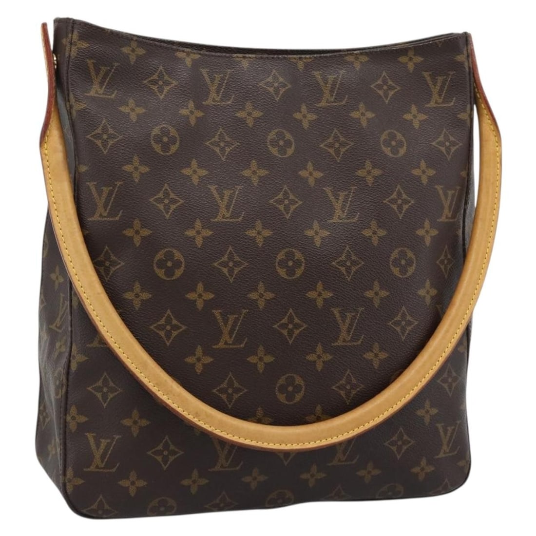 Louis Vuitton M51145 Looping GM Monogram Canvas Shoulder Bag: Louis Vuitton M51145 Looping GM Monogram Canvas Shoulder Bag Louis Vuitton Looping GM shoulder bag in Monogram canvas. This women's shoulder bag is made in Spain and includes only the bag shown; the o