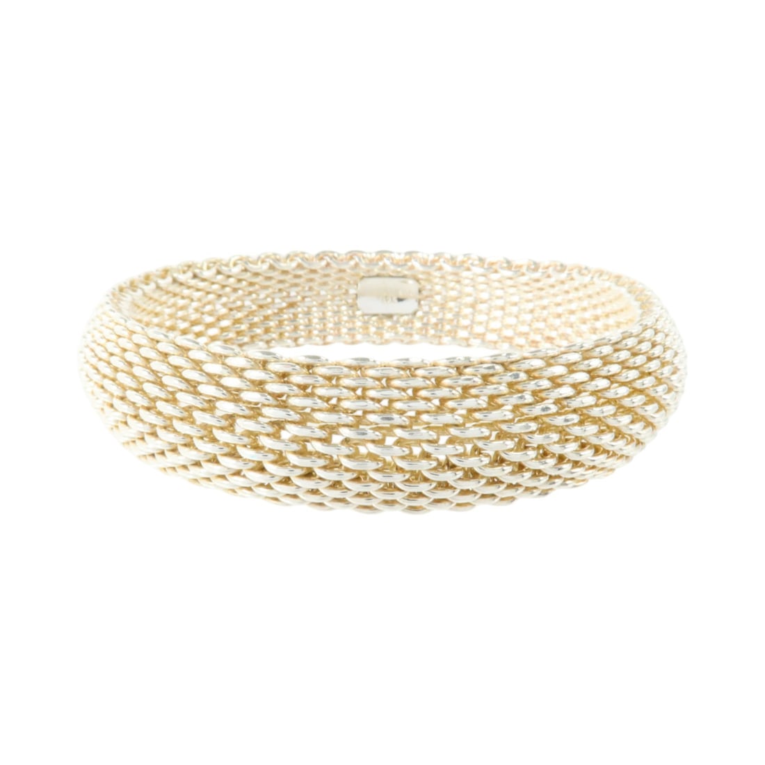 Tiffany Co Somerset Sterling Silver Mesh Bangle Bracelet (1 of 7)