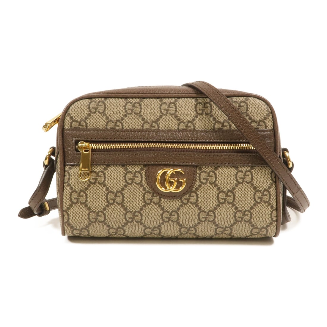 Gucci Ophidia 772311 Brown GG Coated Canvas Shoulder Bag: Gucci Ophidia 772311 Brown GG Coated Canvas Shoulder Bag Gucci Ophidia shoulder bag in brown GG coated canvas with gold-tone hardware. This women's bag features an open interior pocket and includes st