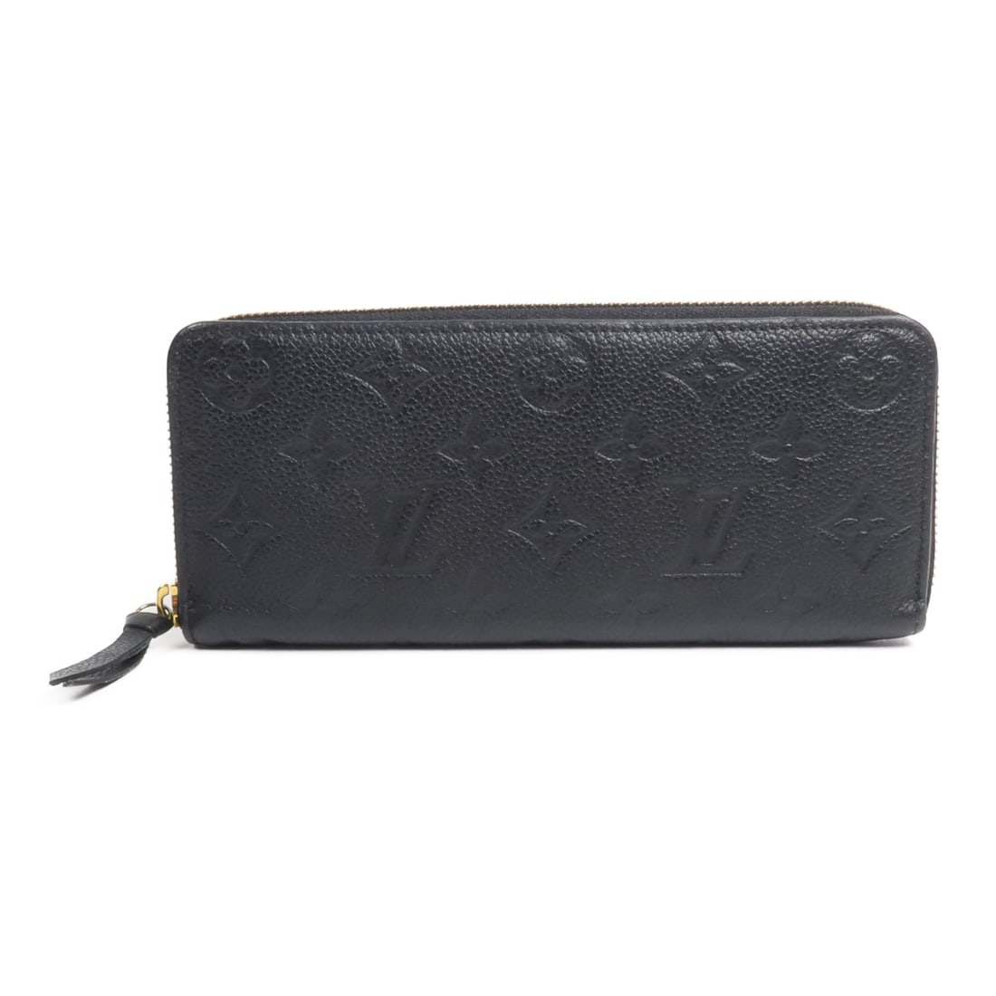 Louis Vuitton Clemence M60171 long wallet black Monogram Empreinte: Louis Vuitton Clemence M60171 long wallet black Monogram Empreinte Louis Vuitton Clemence wallet in black Monogram Empreinte calfskin with LV GHW. This women's around long wallet features a zip-around