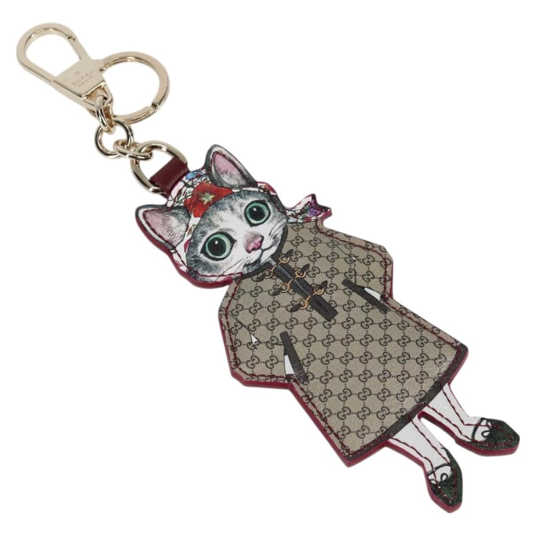 Gucci Yuko Higuchi GG Supreme PVC Key Holder Beige: Gucci Yuko Higuchi GG Supreme PVC Key Holder Beige Gucci key holder in beige PVC leather/GG canvas, styled with Yuko Higuchi. It comes with a dust bag and item box, and is made in Italy. The item is d