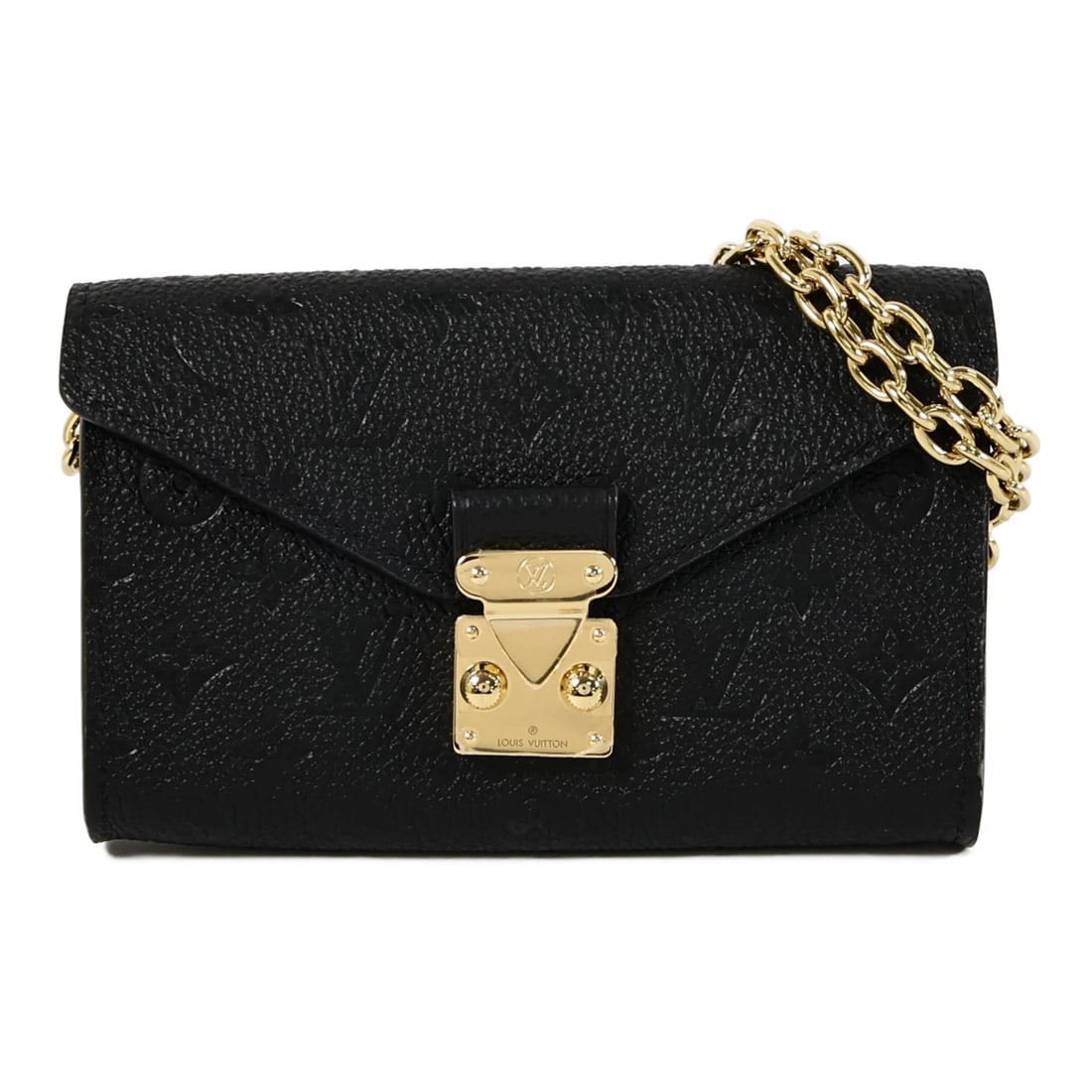 Louis Vuitton Pouch Metis Chain Shoulder Bag M4717Z Black Empreinte: Louis Vuitton Pouch Metis Chain Shoulder Bag M4717Z Black Empreinte Louis Vuitton Pouch Metis chain shoulder bag in black Monogram Empreinte and calfskin. This women's shoulder bag features a compact 
