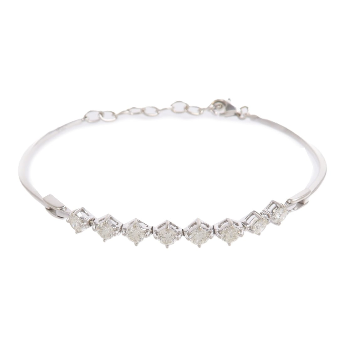 18K White Gold Diamond Bracelet 0.990ct Womens Jewelry (1 of 9)