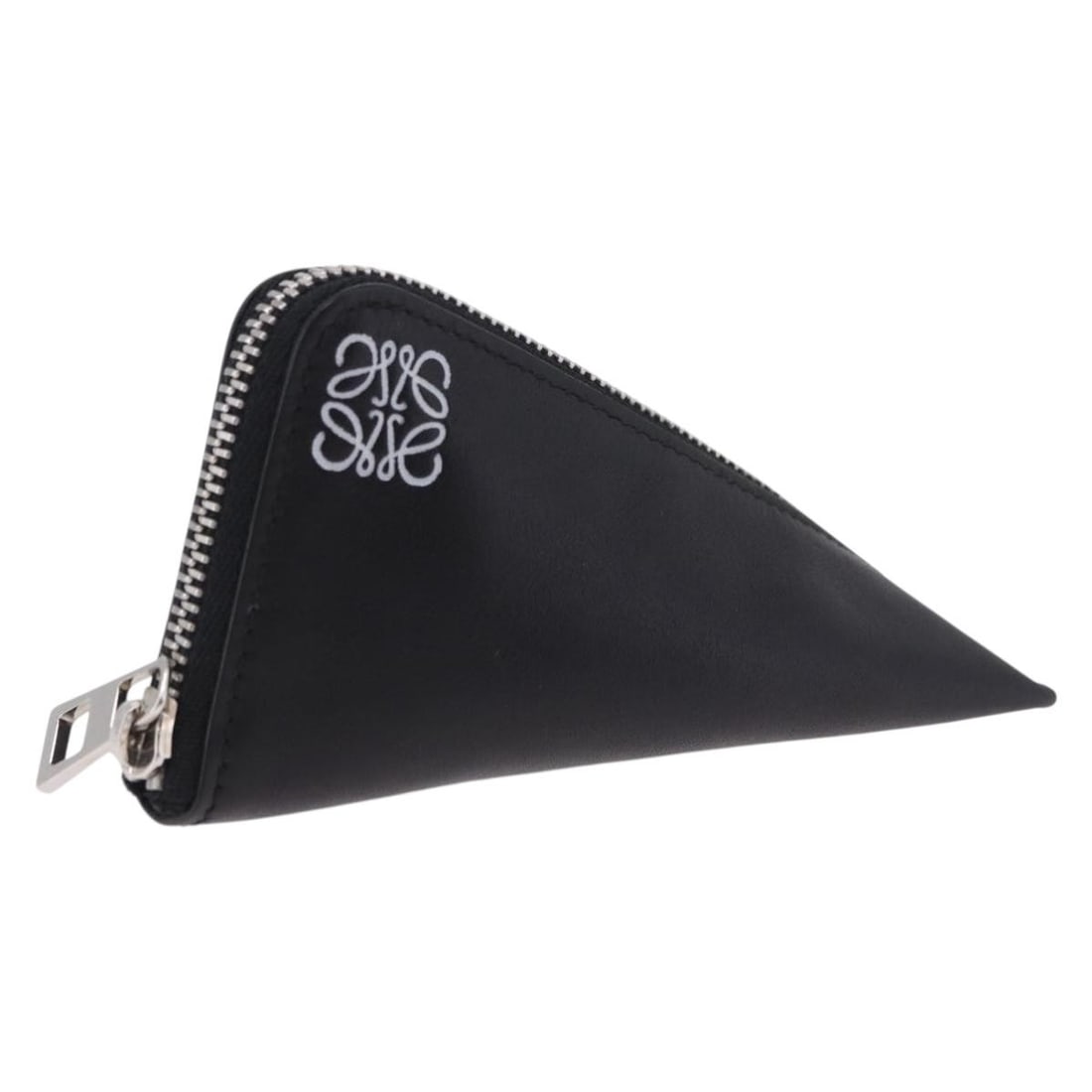 LOEWE leather coin purse in black with silver tone dust bag (1 of 18)