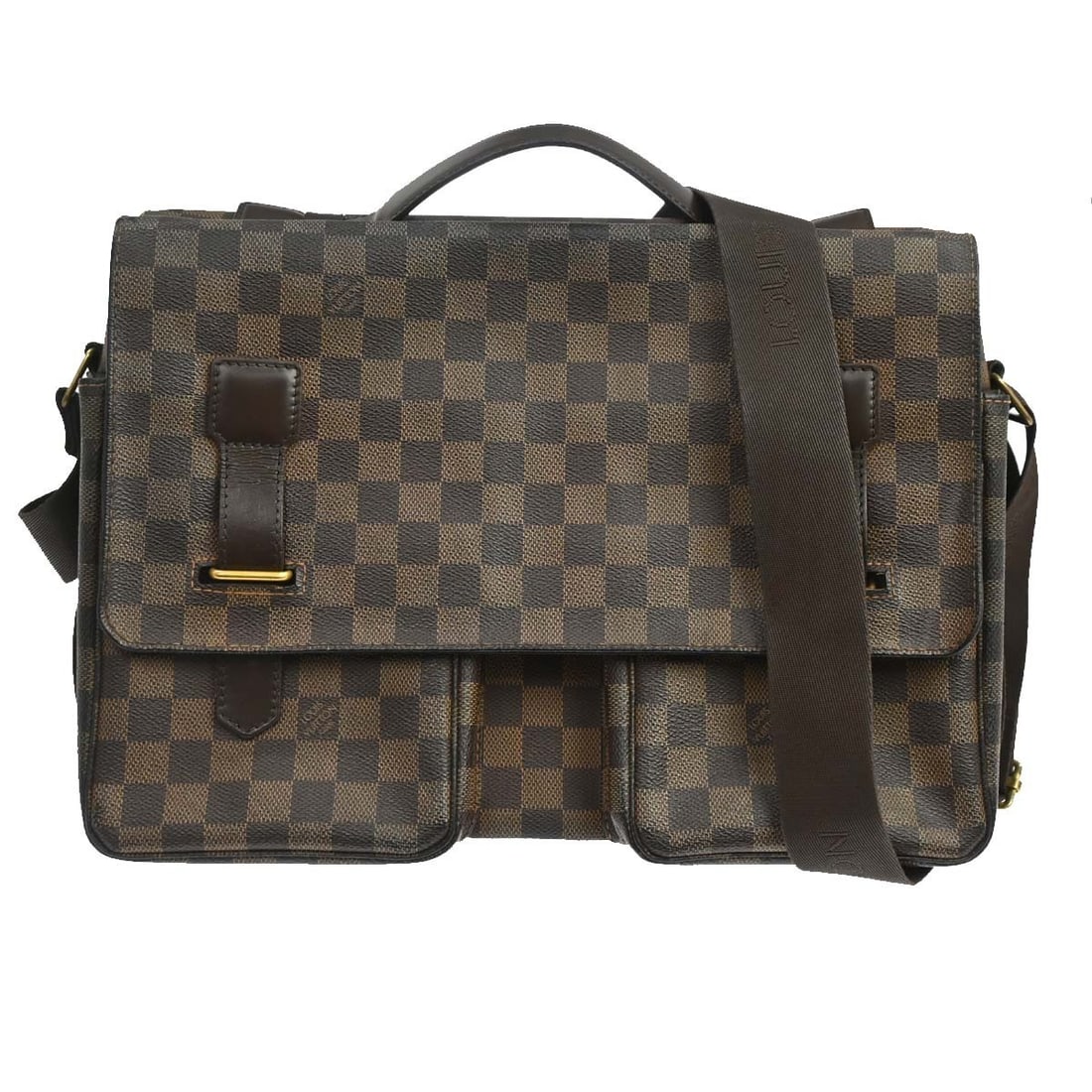 Louis Vuitton Broadway N42270 Damier crossbody flap bag: Louis Vuitton Broadway N42270 Damier crossbody flap bag Louis Vuitton Broadway 2-way handbag in Damier canvas and leather with a flap closure and adjustable crossbody strap. This large unisex bag feat