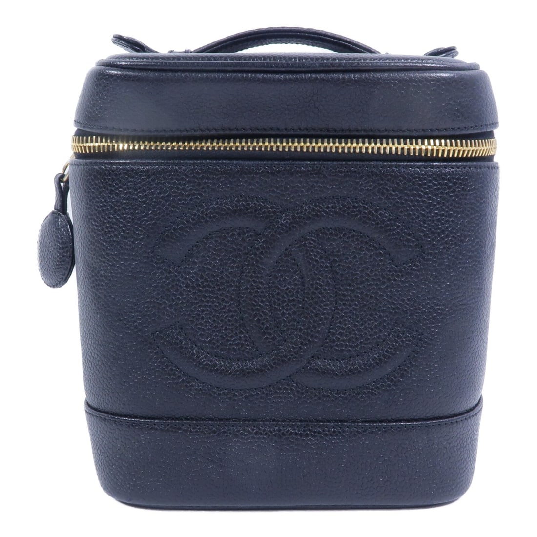 CHANEL CC Vintage Vanity Case Handbag Black Calfskin Leather (1 of 15)