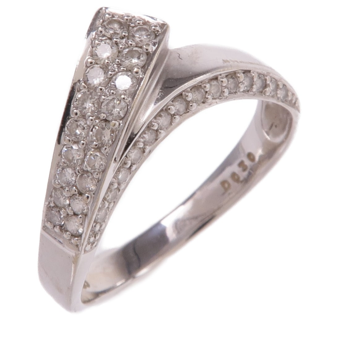 18K White Gold Diamond Ring Brand JEWELRY Size 7.5 (1 of 9)